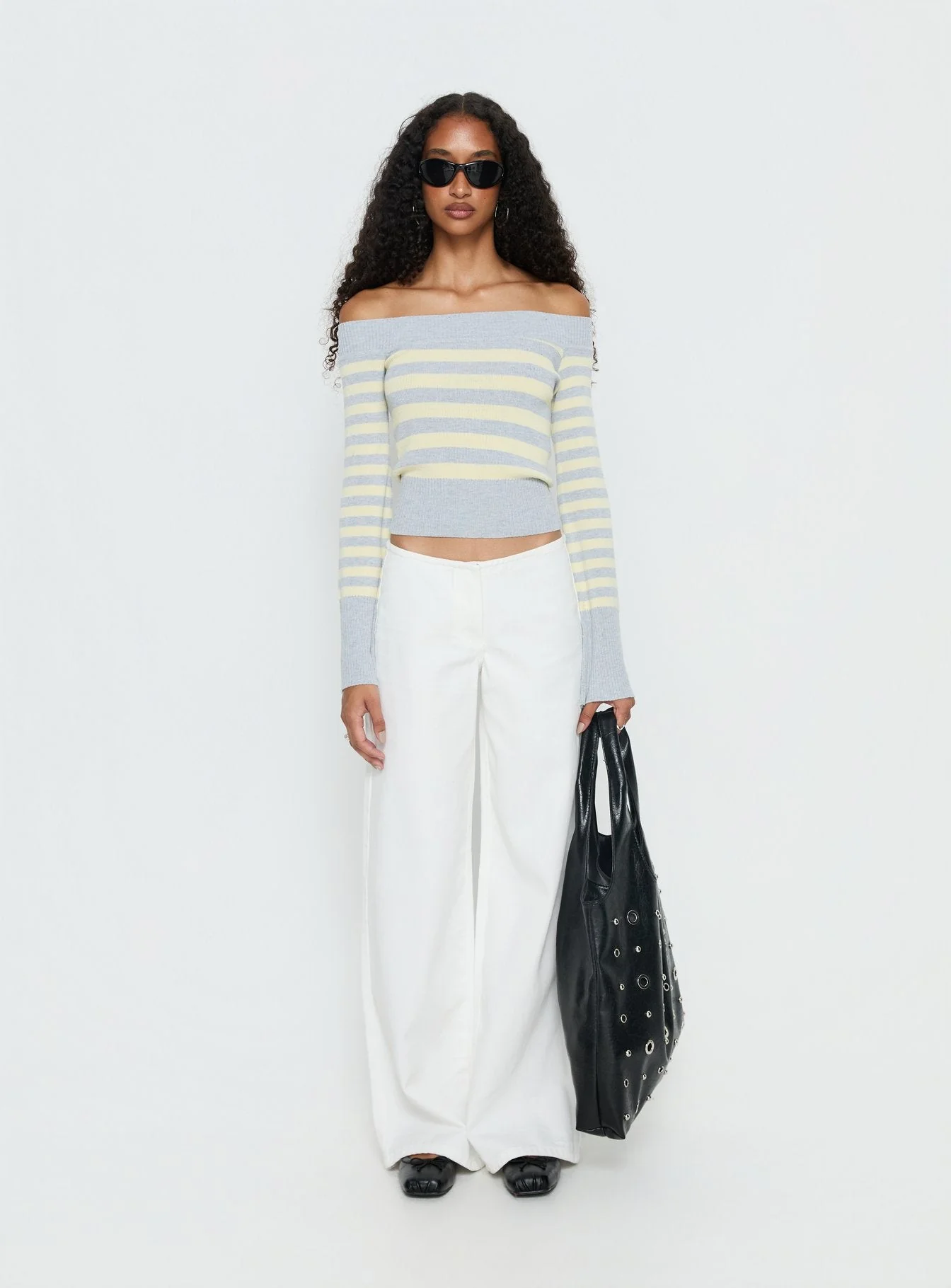 Hereos Mid Rise Baggy Leg Jeans White - Image 7