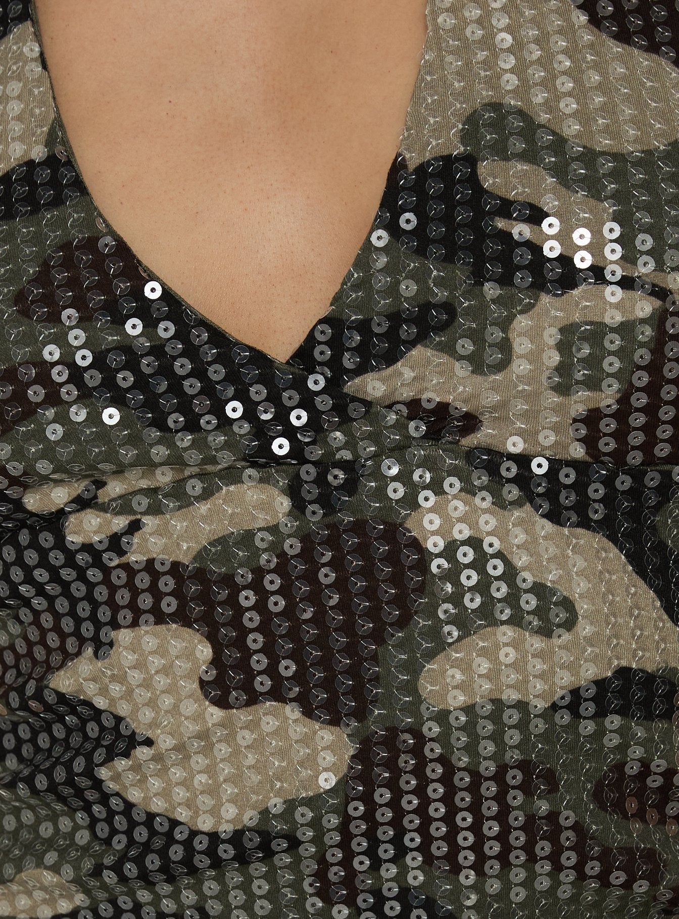 Hot Take Sequin Halter Top Camo - Image 6