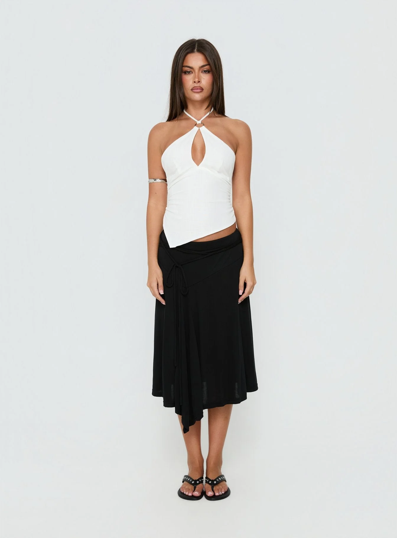 Idiana Halter Keyhole Top Cream - Image 7