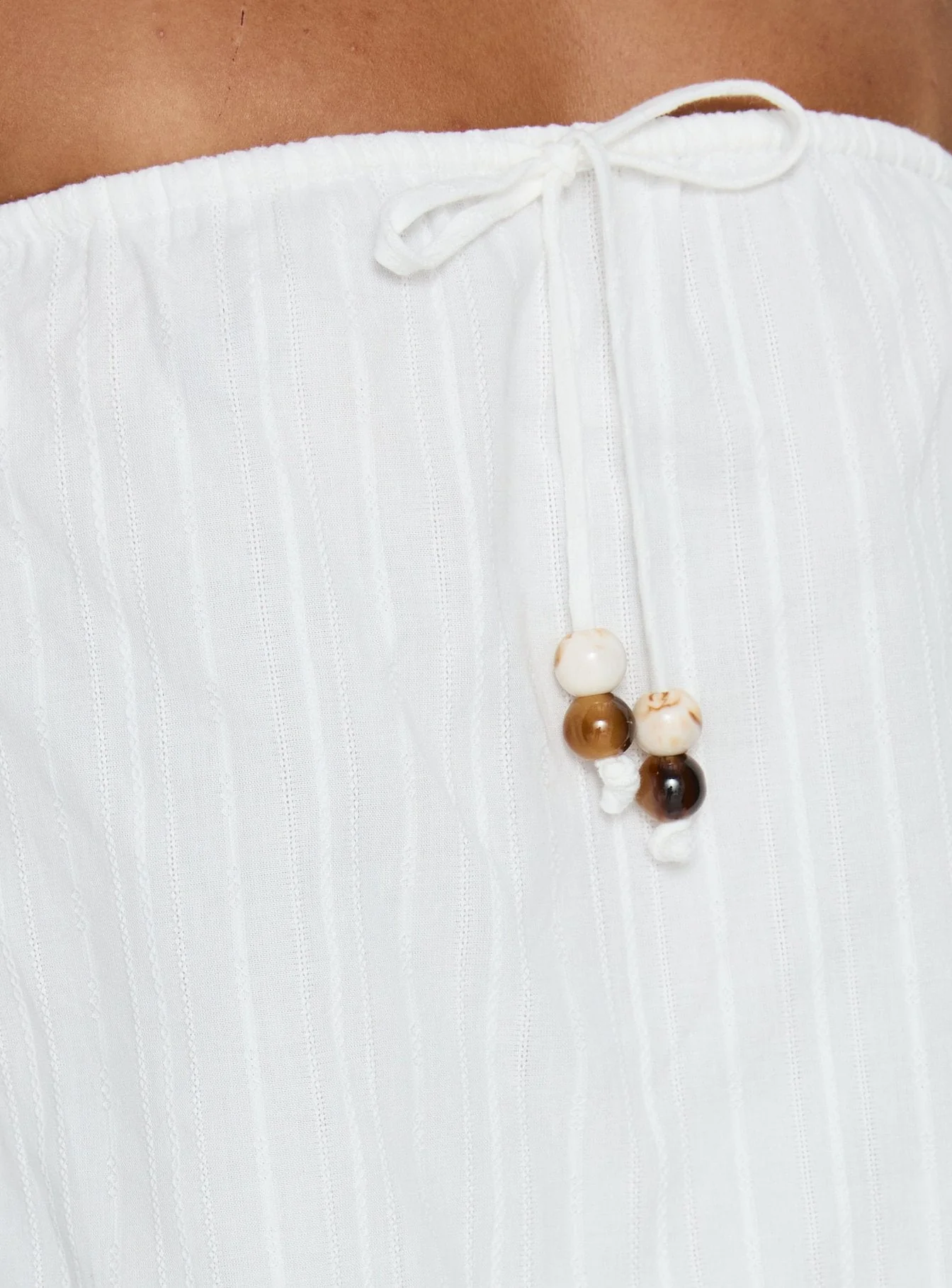 Isafelia Strapless Romper Off White - Image 6
