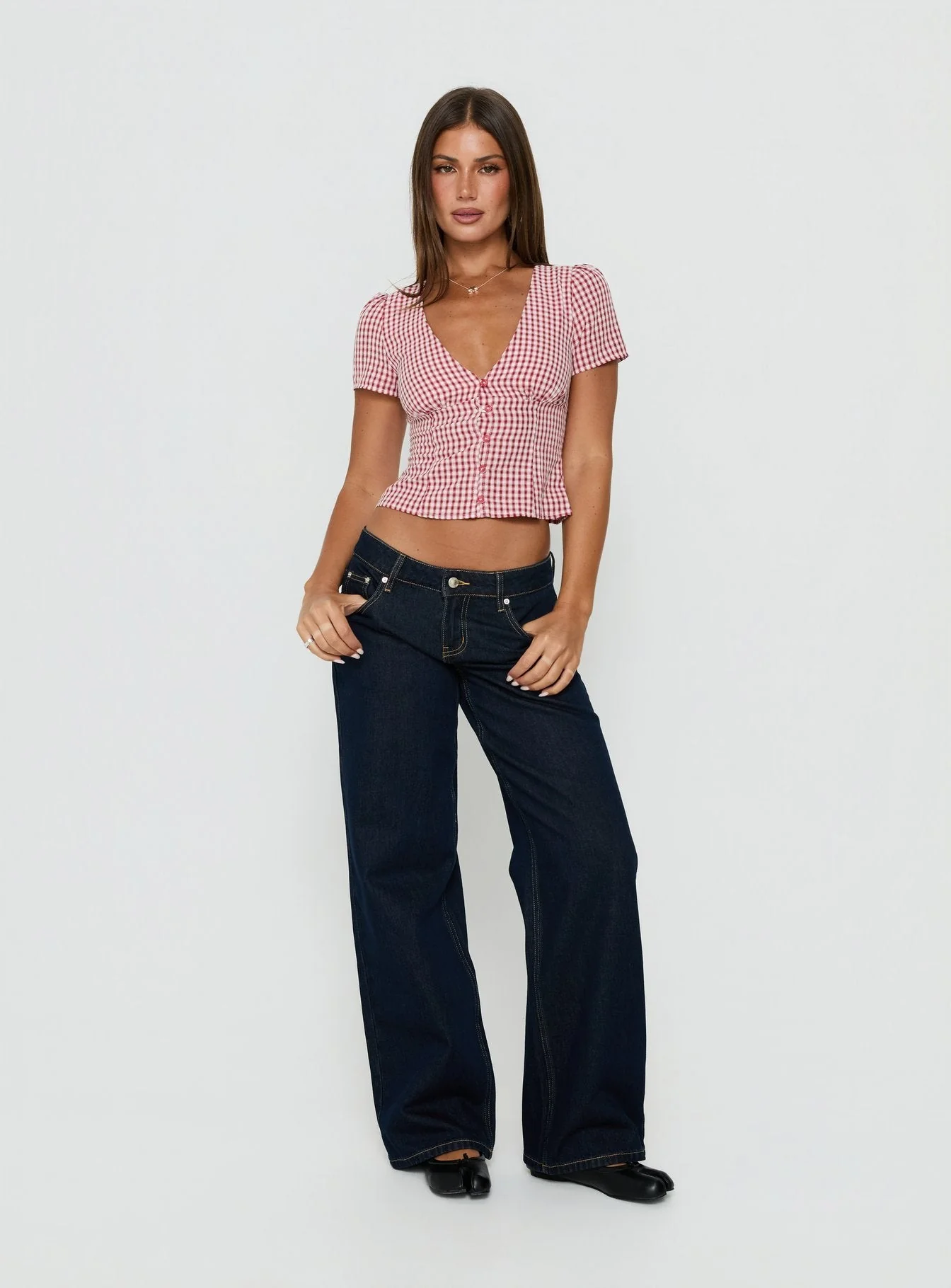 Isolda Top Red Gingham - Image 3