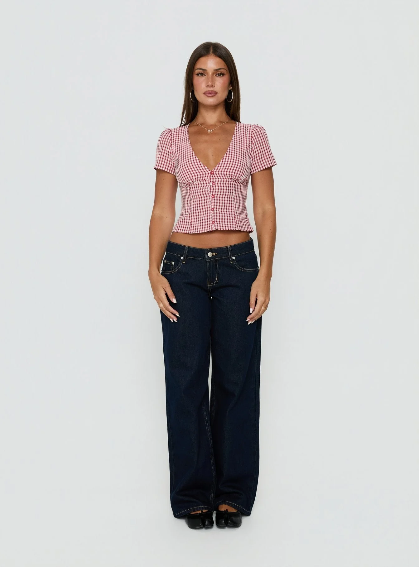 Isolda Top Red Gingham - Image 7