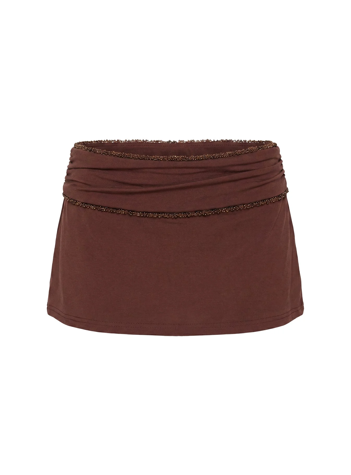 Jannelle Foldover Mini Skort Brown - Image 12