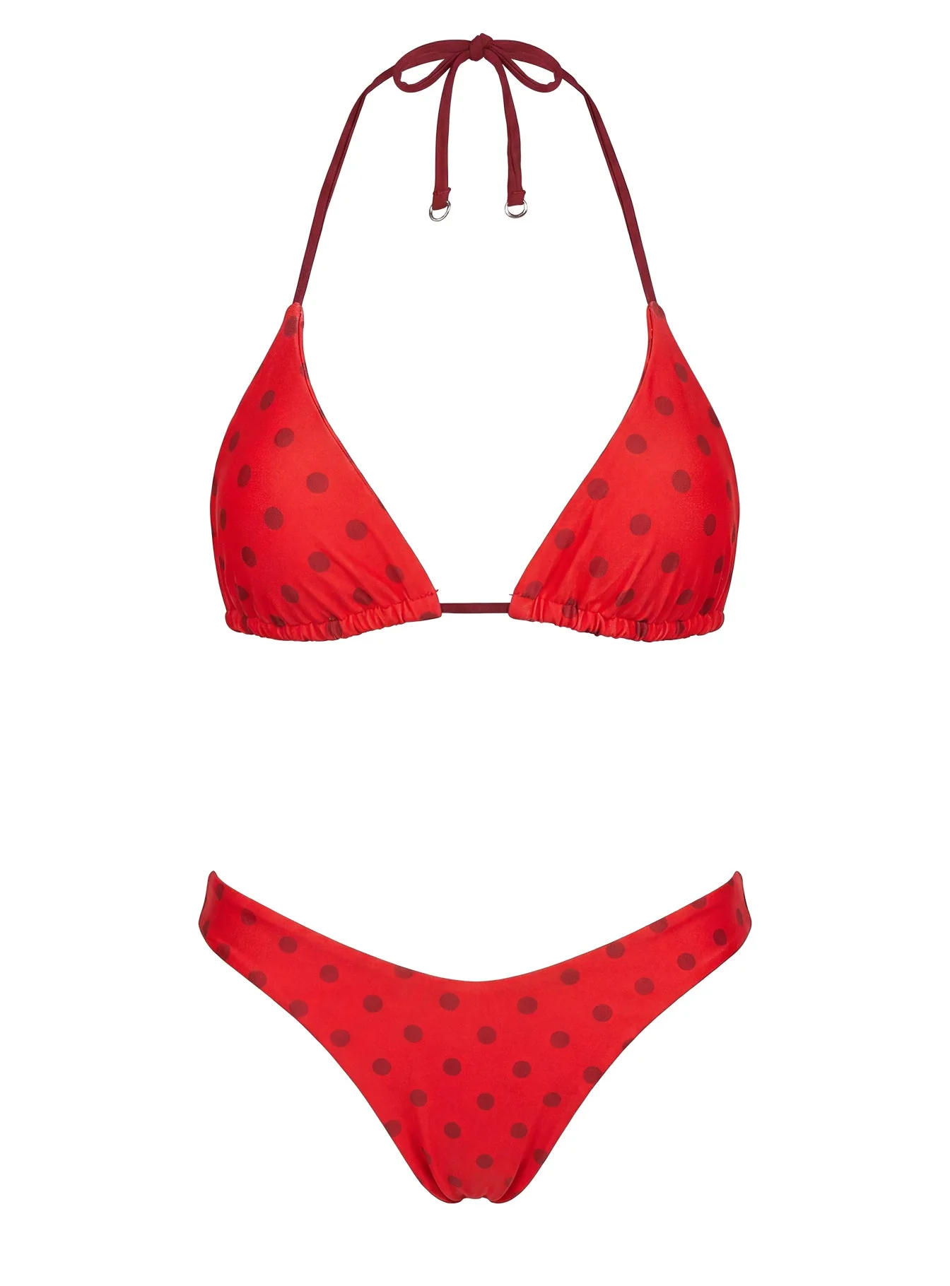 Jenner Reversible Bikini Bottom Red Polka - Image 6