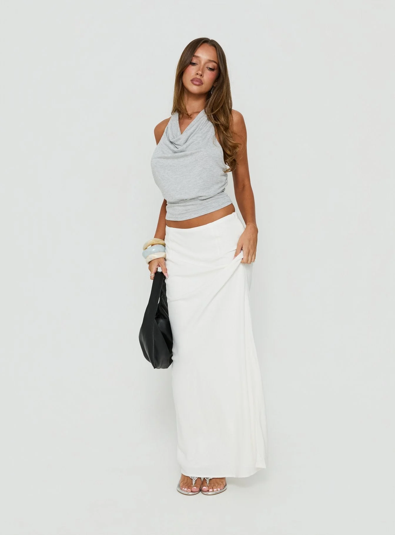 Jodie Maxi Skirt White - Image 3