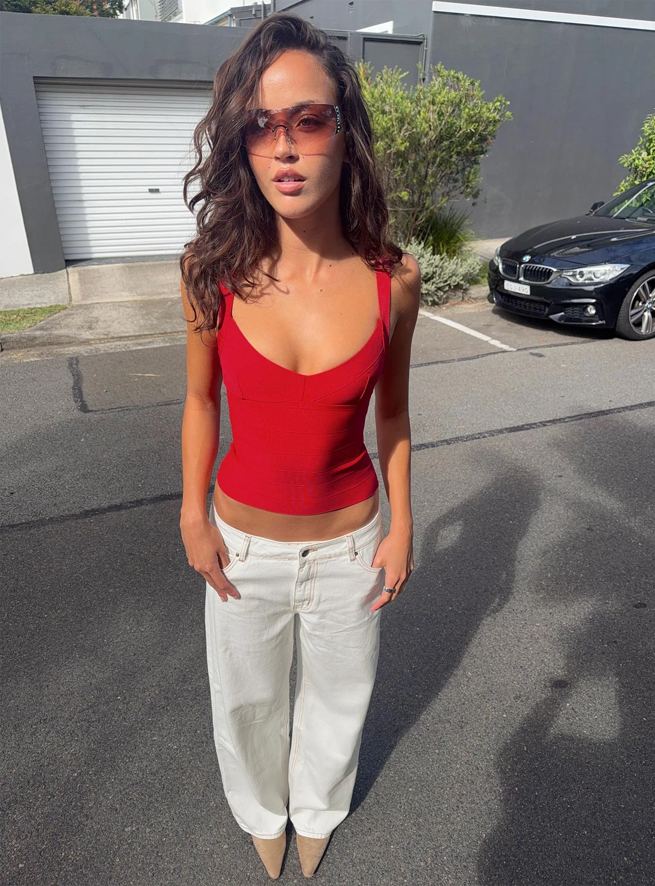 Justina Bandage Top Red - Image 8