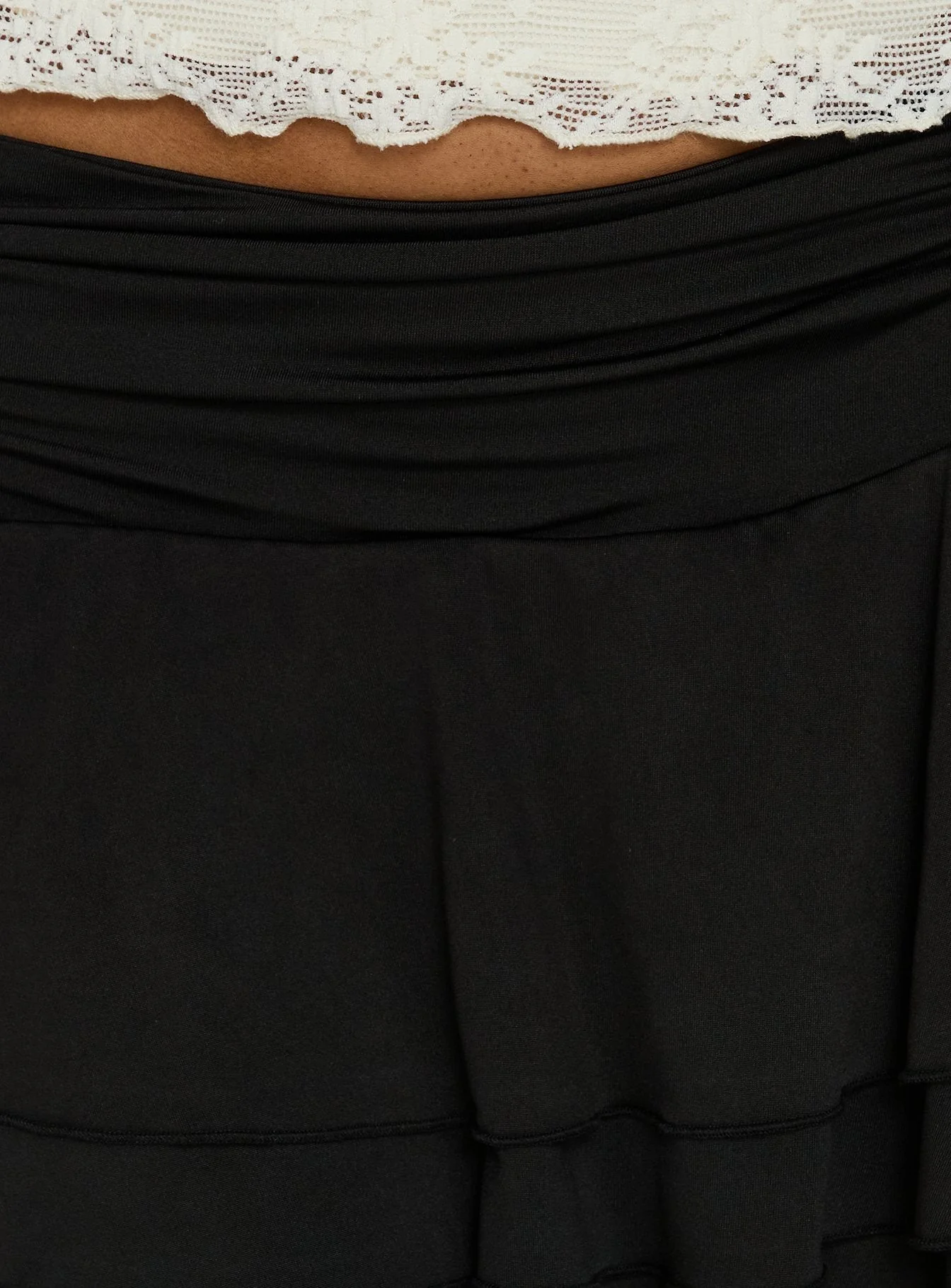 Kaelina Ruched Frill Skort Black - Image 6