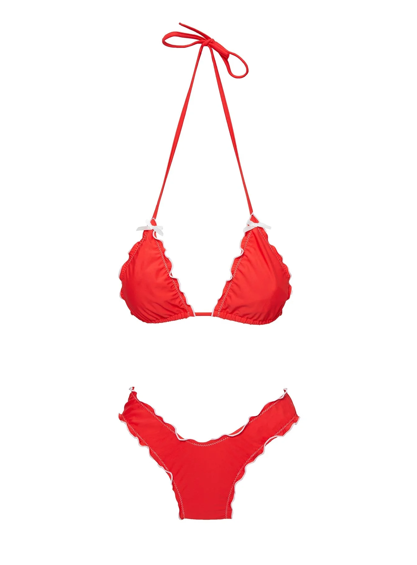 Kathrine Triangle Bikini Top Red - Image 11