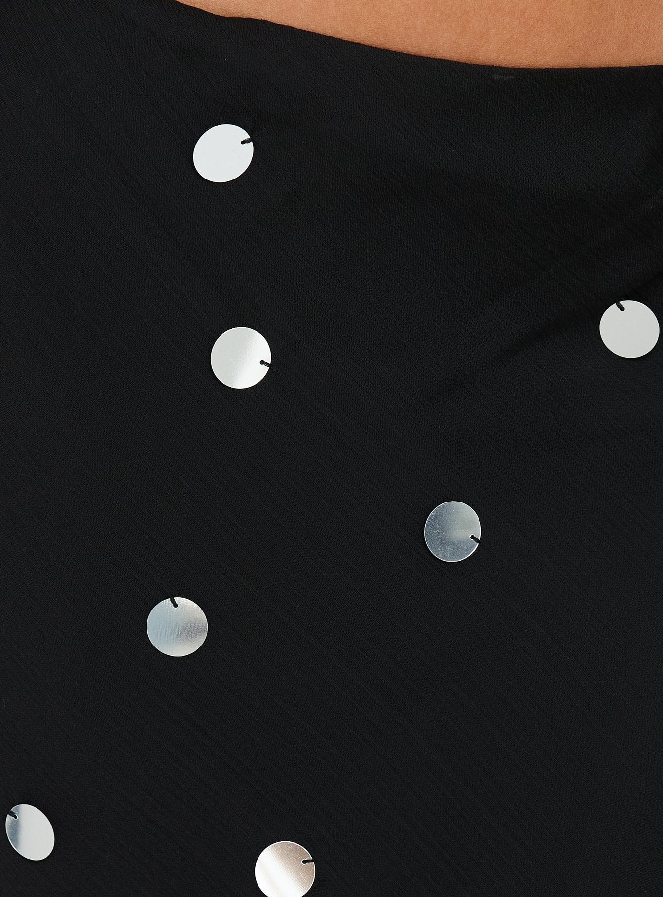 Kessiah Sequin Midi Skirt Black - Image 6