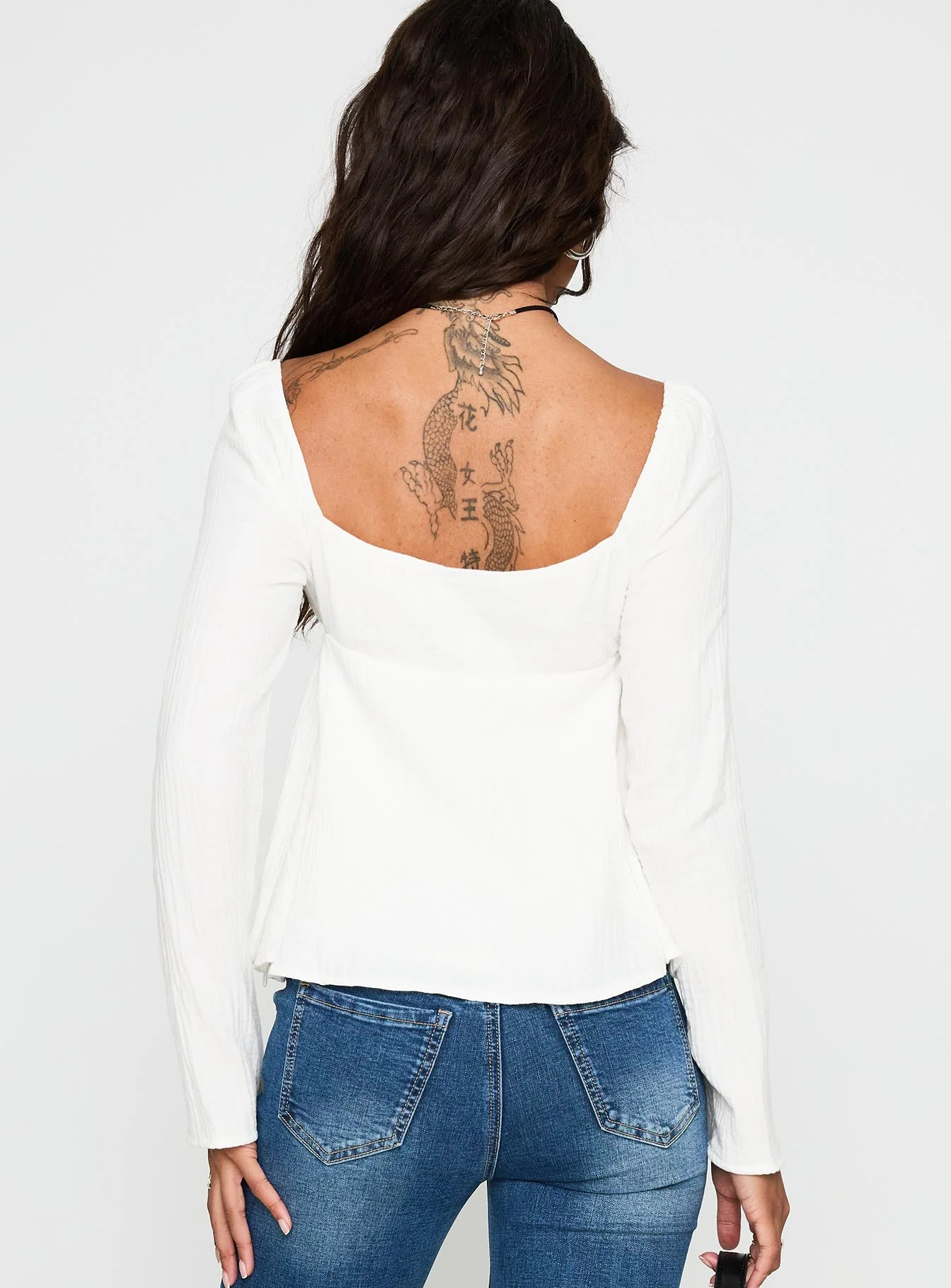 Khalea Long Sleeve Top White - Image 5