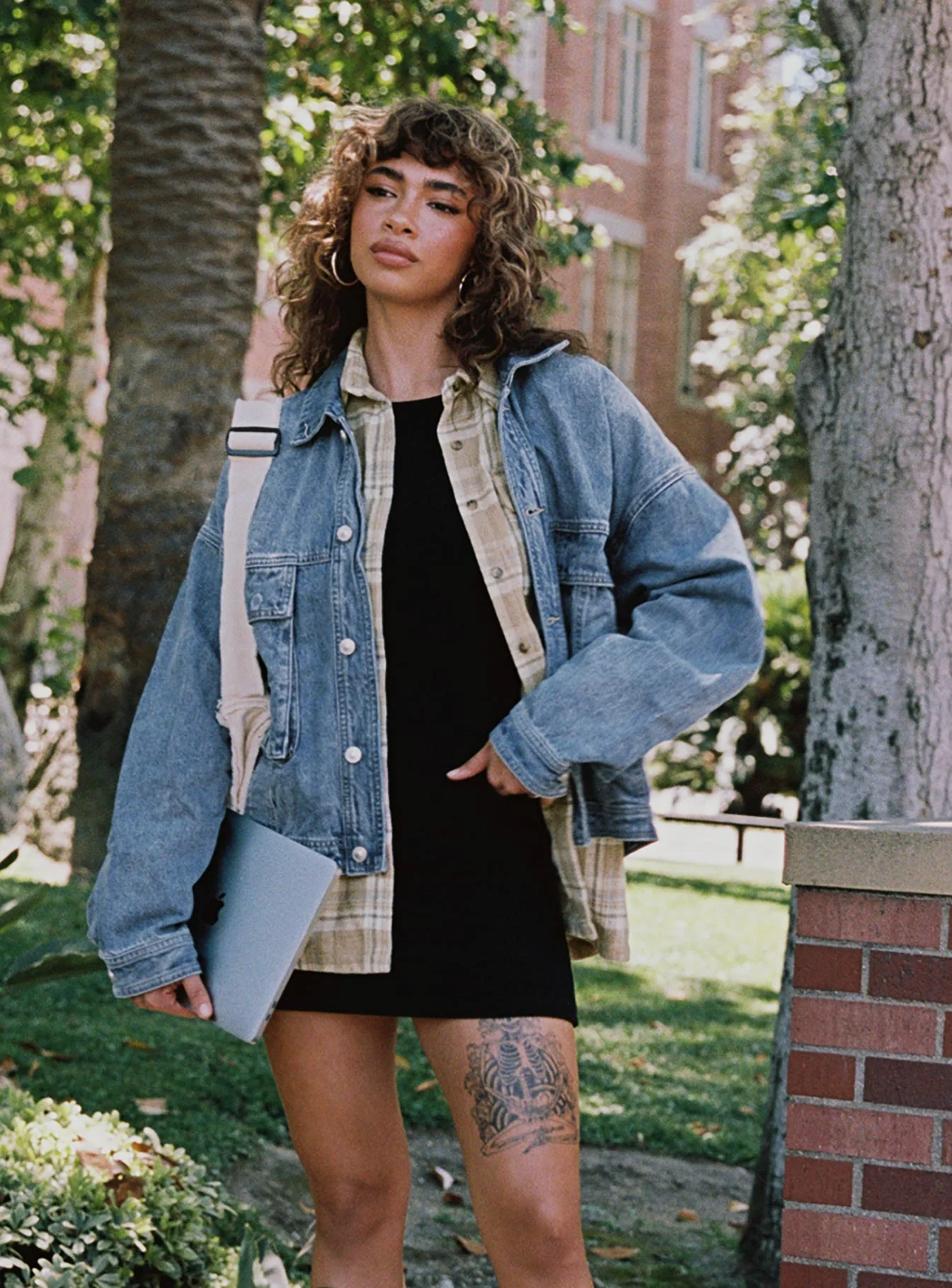 Kier Oversized Jacket Denim Mid Wash - Image 9