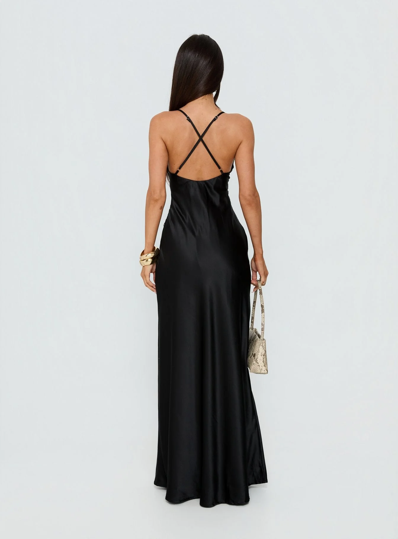 Klairee Lace Maxi Dress Black - Image 5