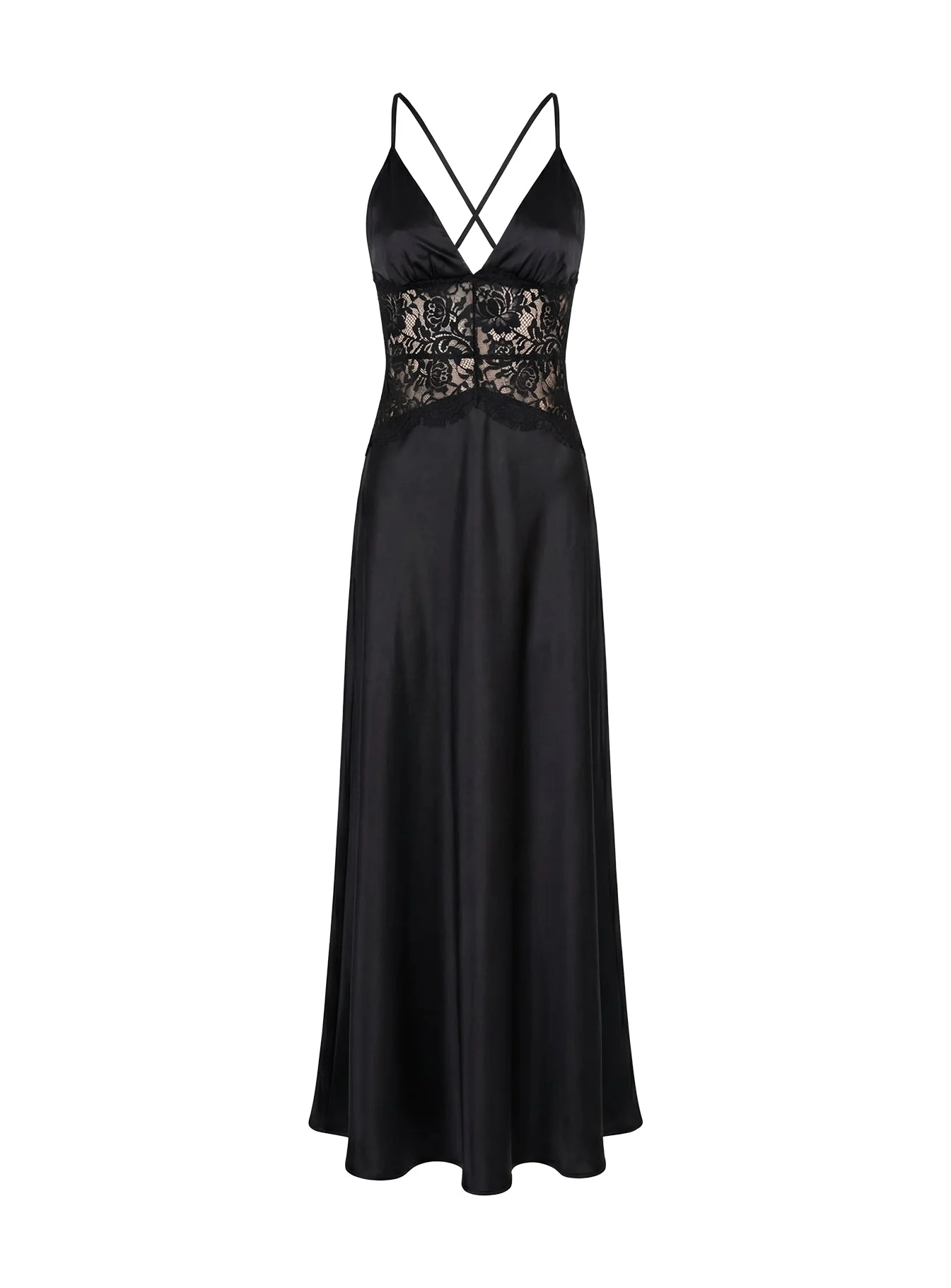Klairee Lace Maxi Dress Black - Image 9