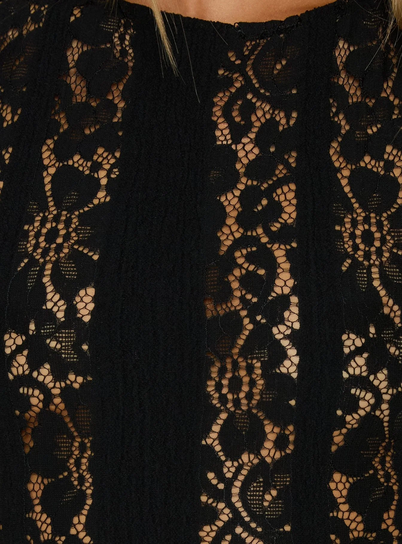 Laurenza Sheer Lace Maxi Dress Black - Image 5