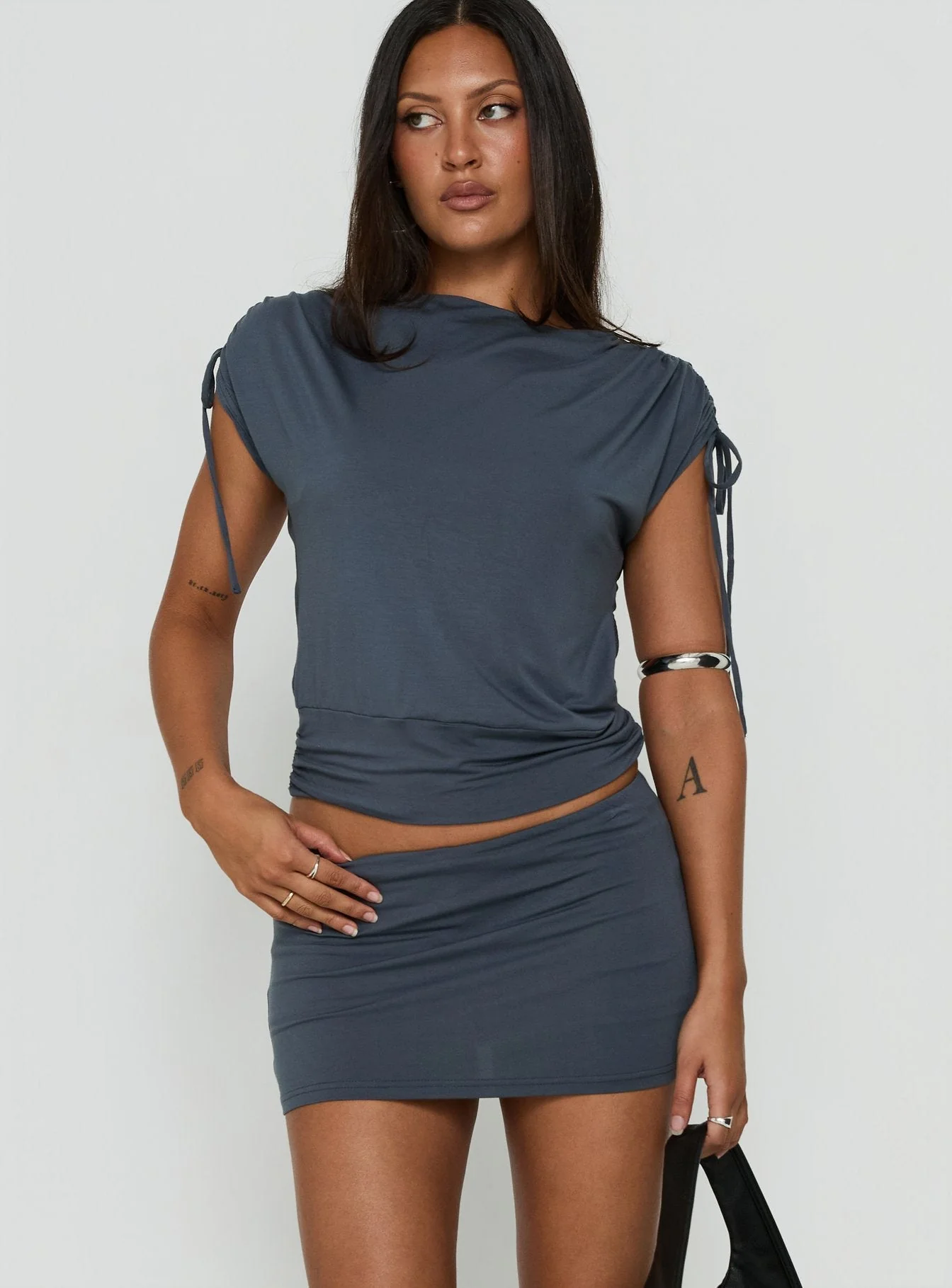 Leeah Micro Skort Navy - Image 2