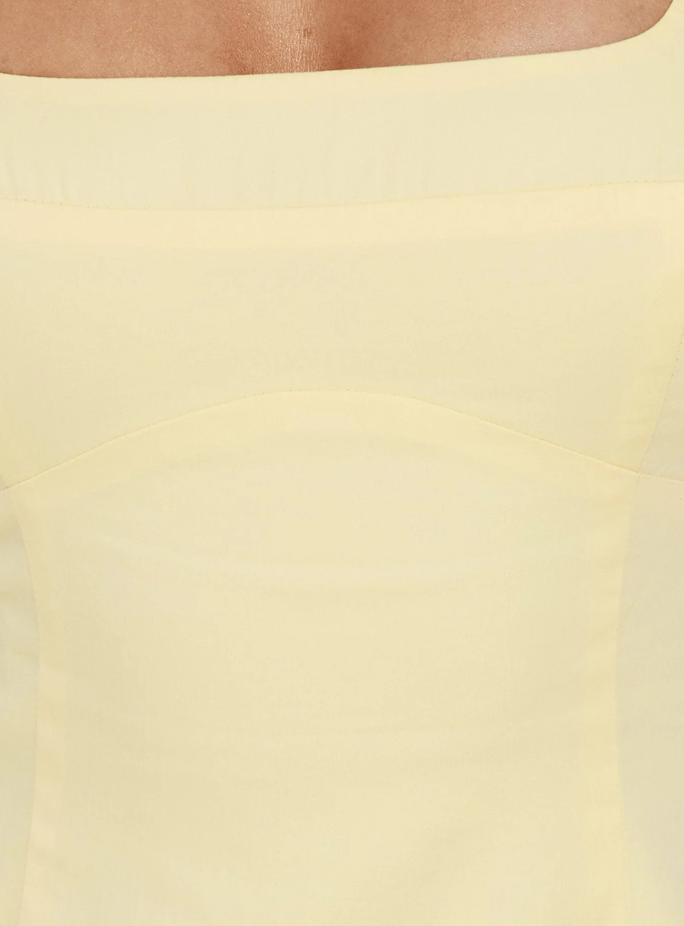 Lelouise Tie Back Mini Dress Butter Yellow - Image 5