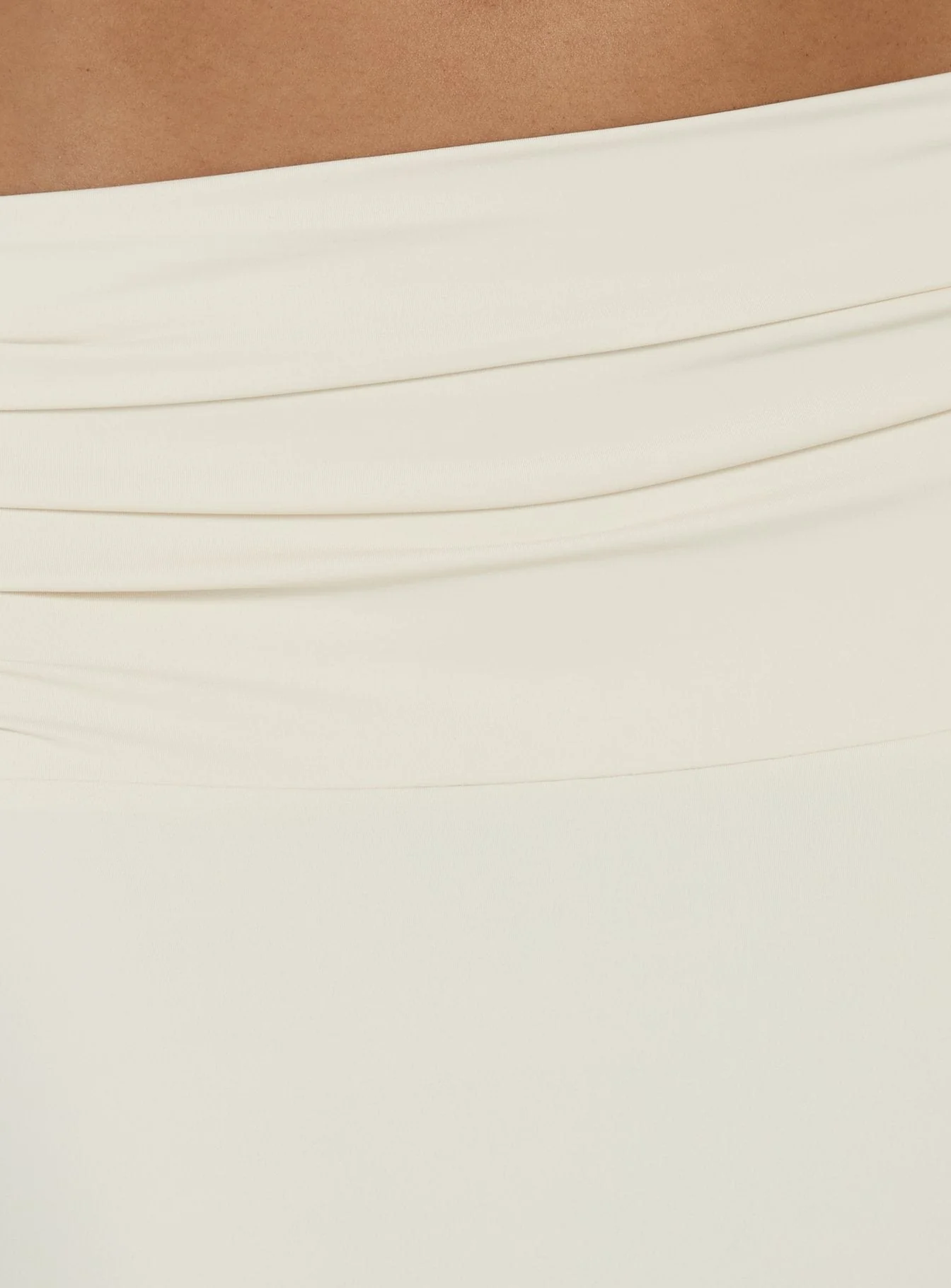Liorah Foldover Waist Maxi Skirt Cream - Image 6
