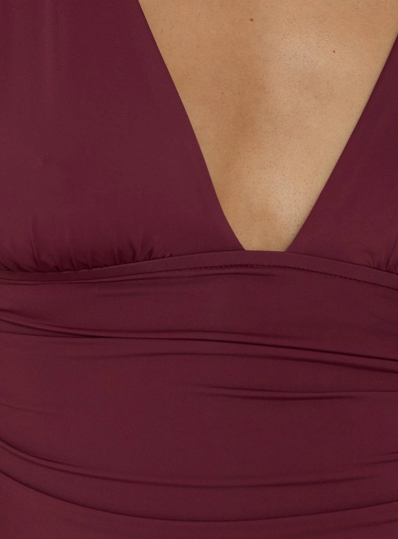 Liorah Thick Strap Plunge Neck Top Red - Image 6