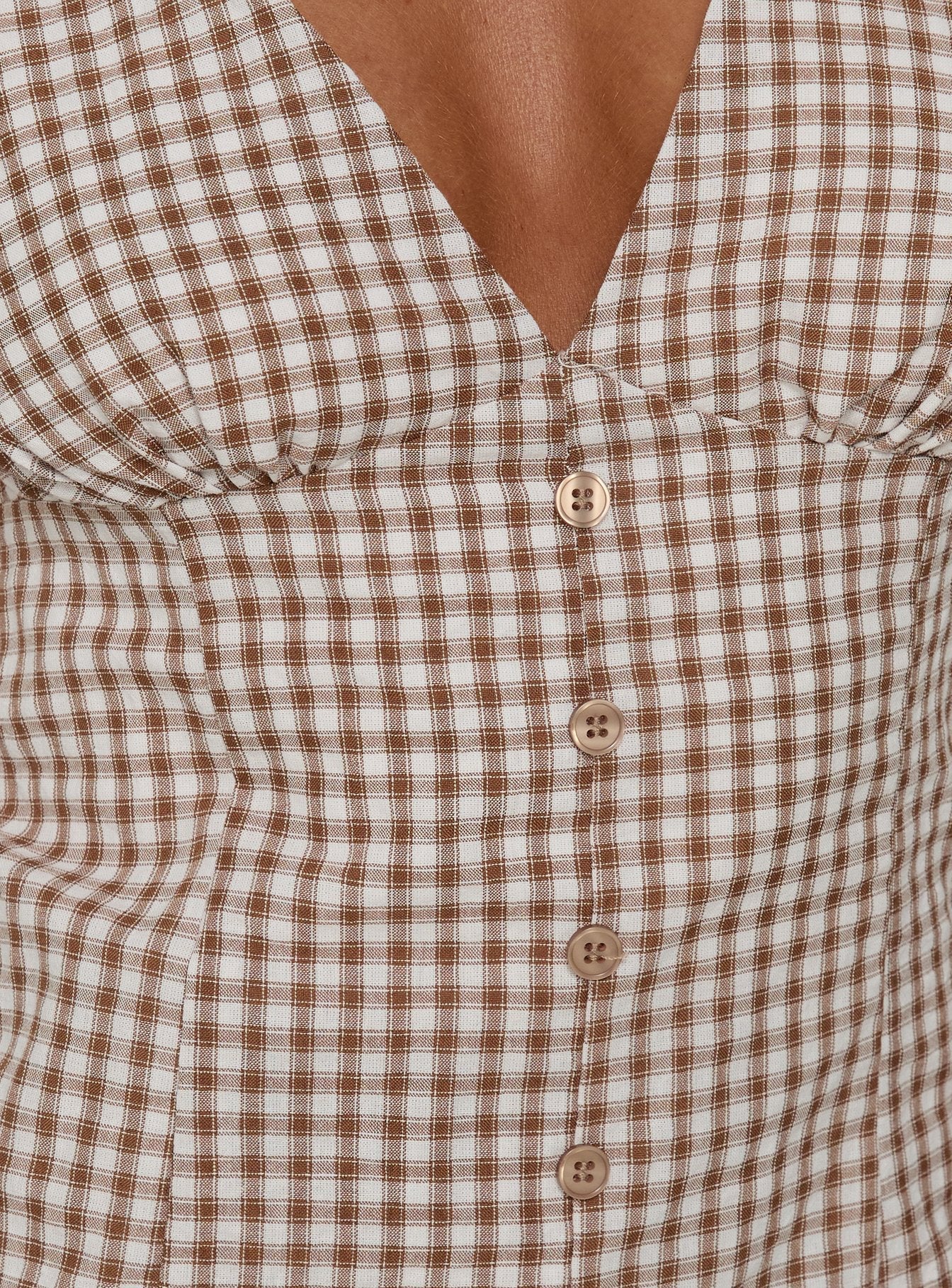 Loveliness Romper Brown Check - Image 6