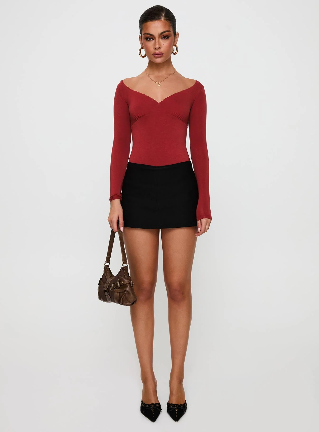 Loveydove Bodysuit Burgundy - Image 7