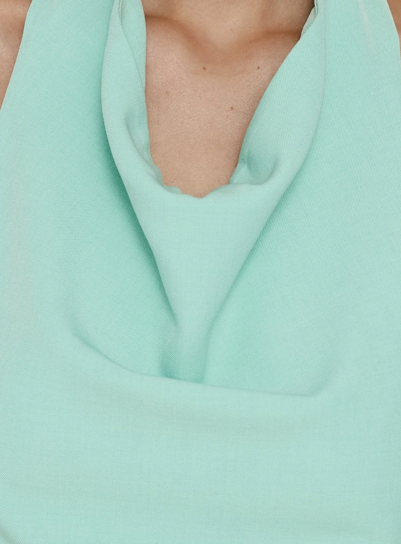Luena Cowl Neck Belted Mini Dress Mint - Image 5