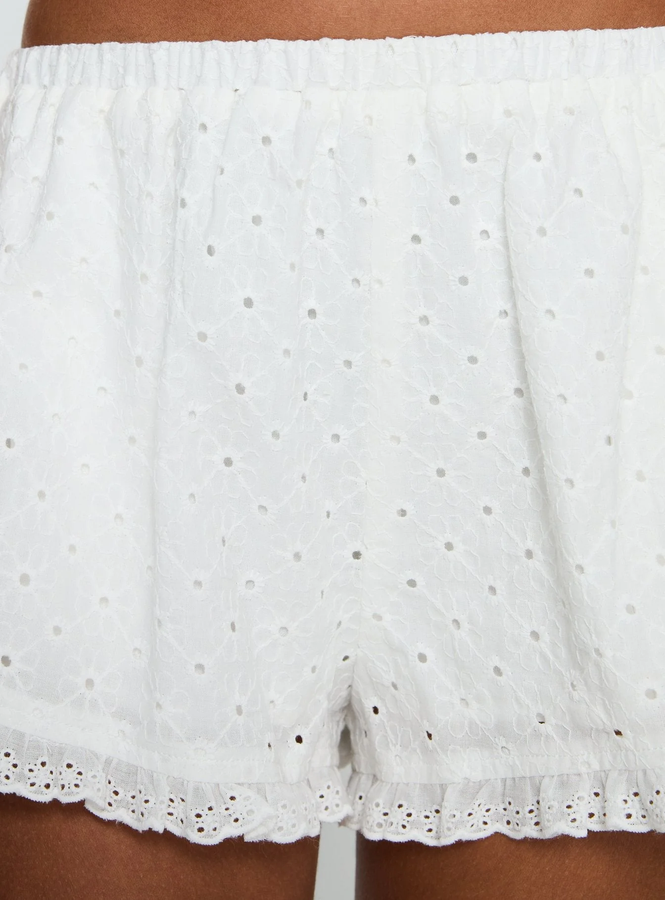 Midnight Sugar Frill Shorts White - Image 6