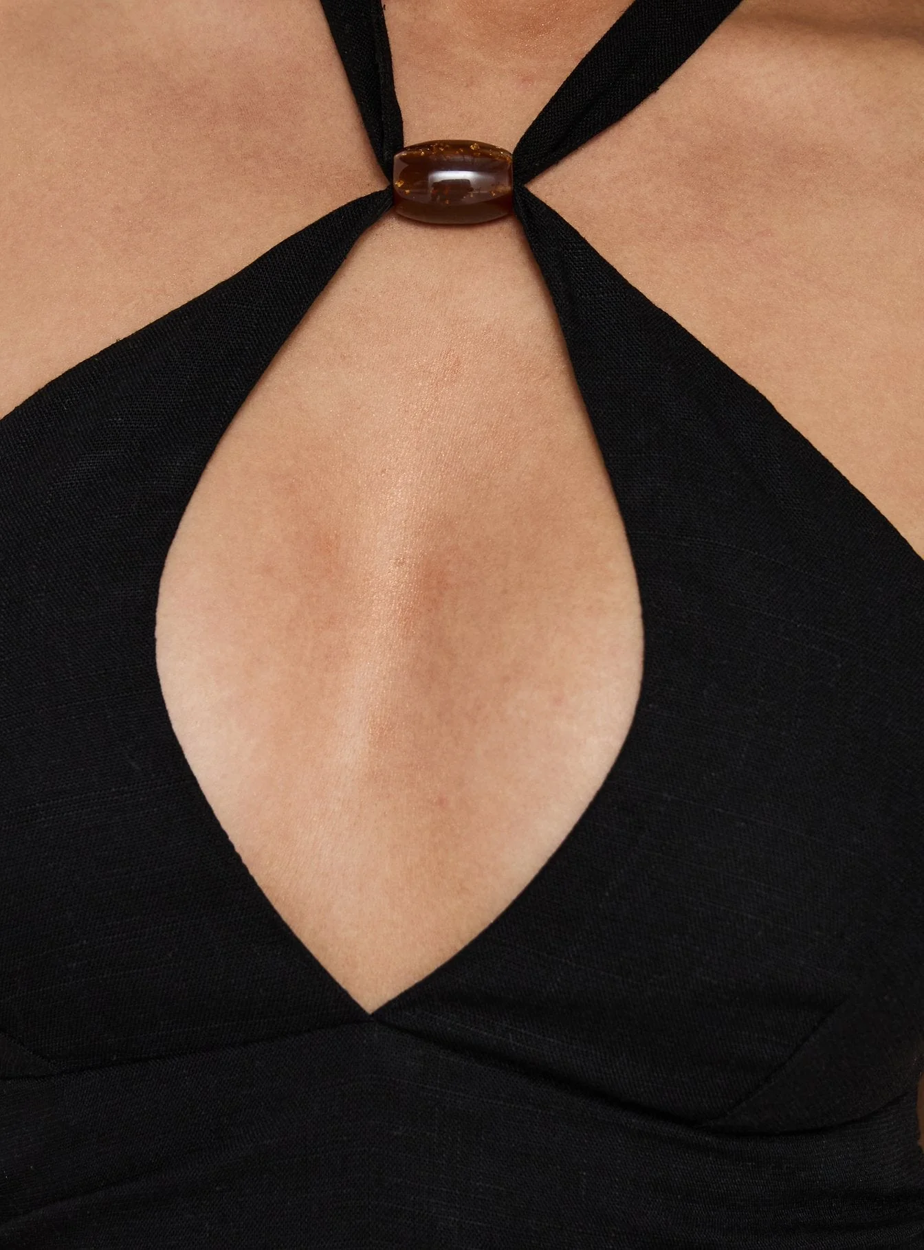 Mirello Halter Wrap Mini Dress Black - Image 5