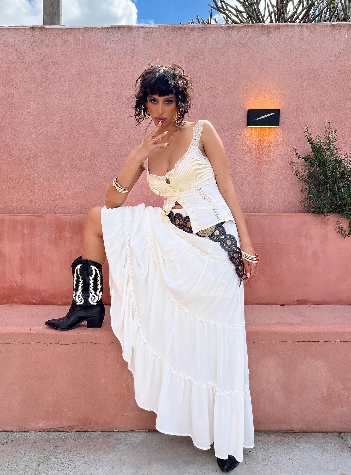 Miriah Maxi Skirt White - Image 10