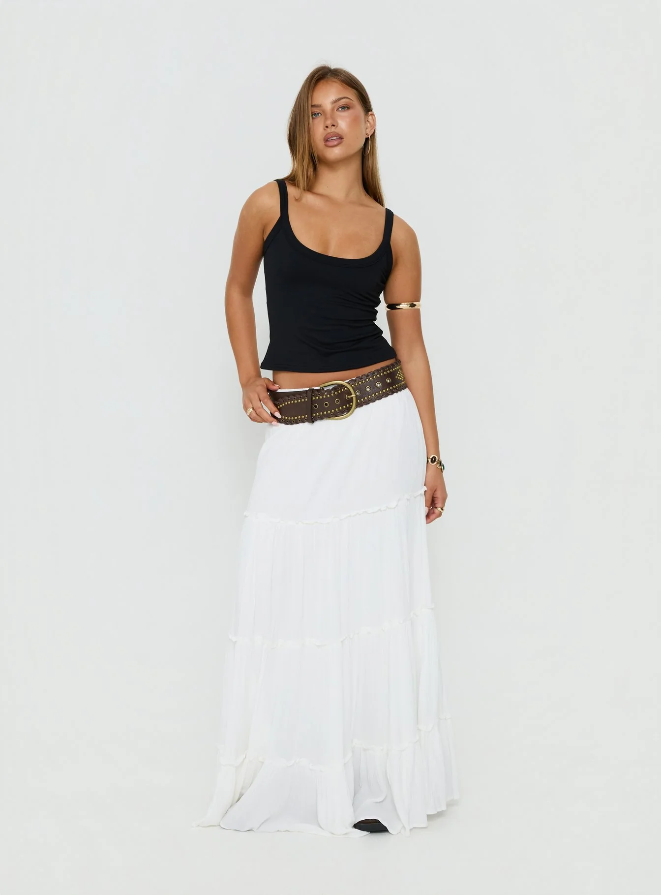 Miriah Maxi Skirt White - Image 2