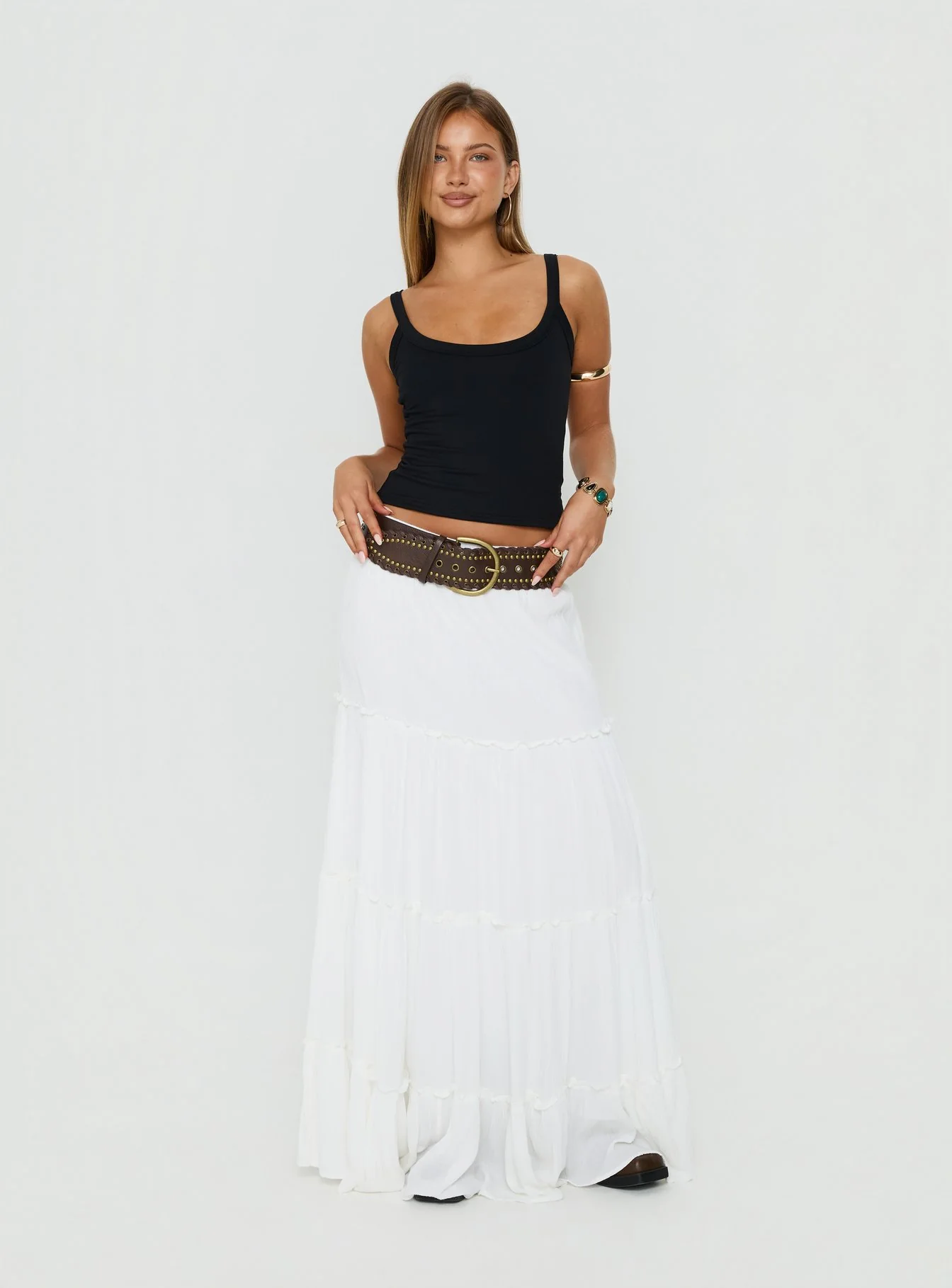Miriah Maxi Skirt White - Image 3