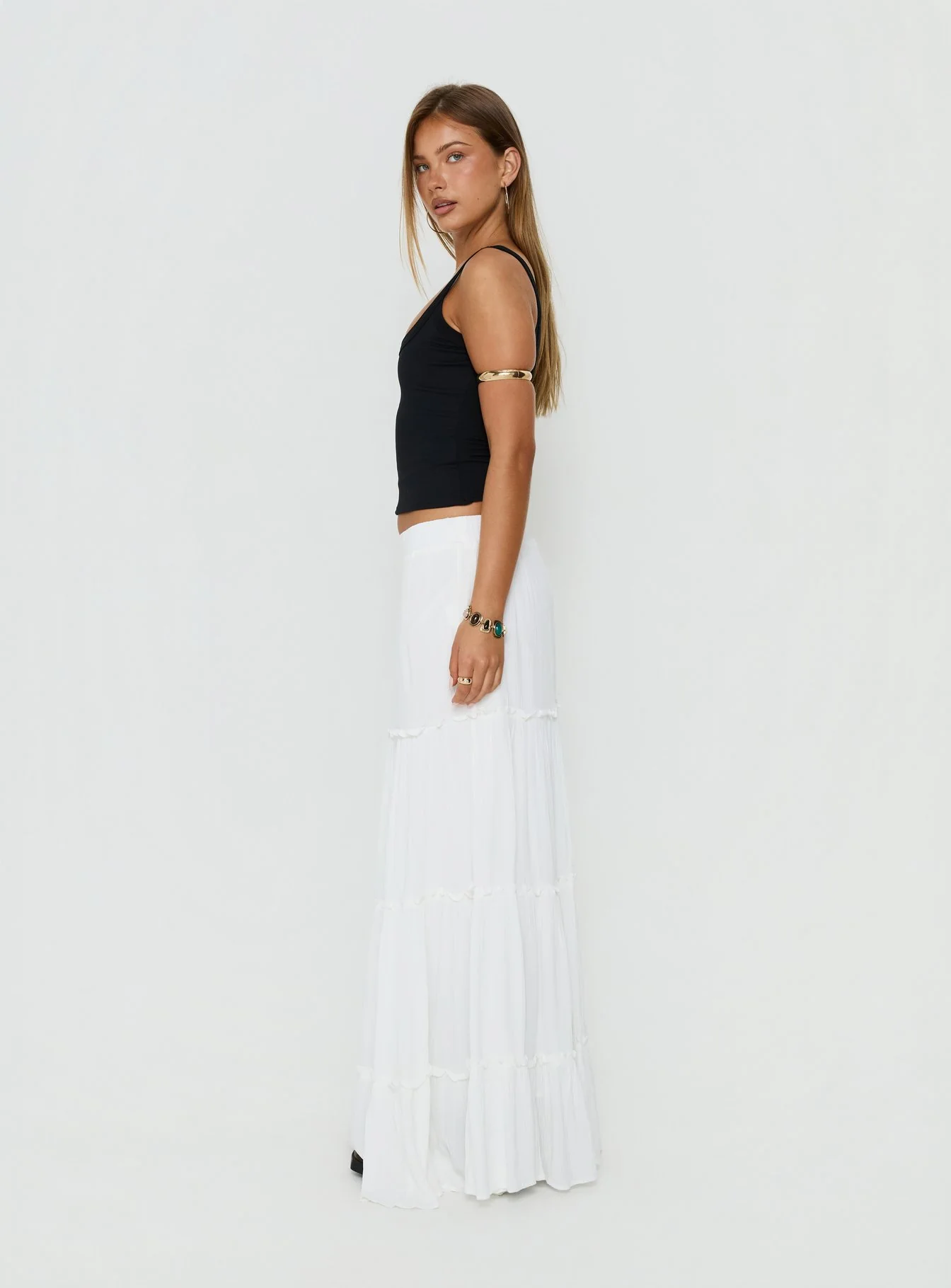 Miriah Maxi Skirt White - Image 4
