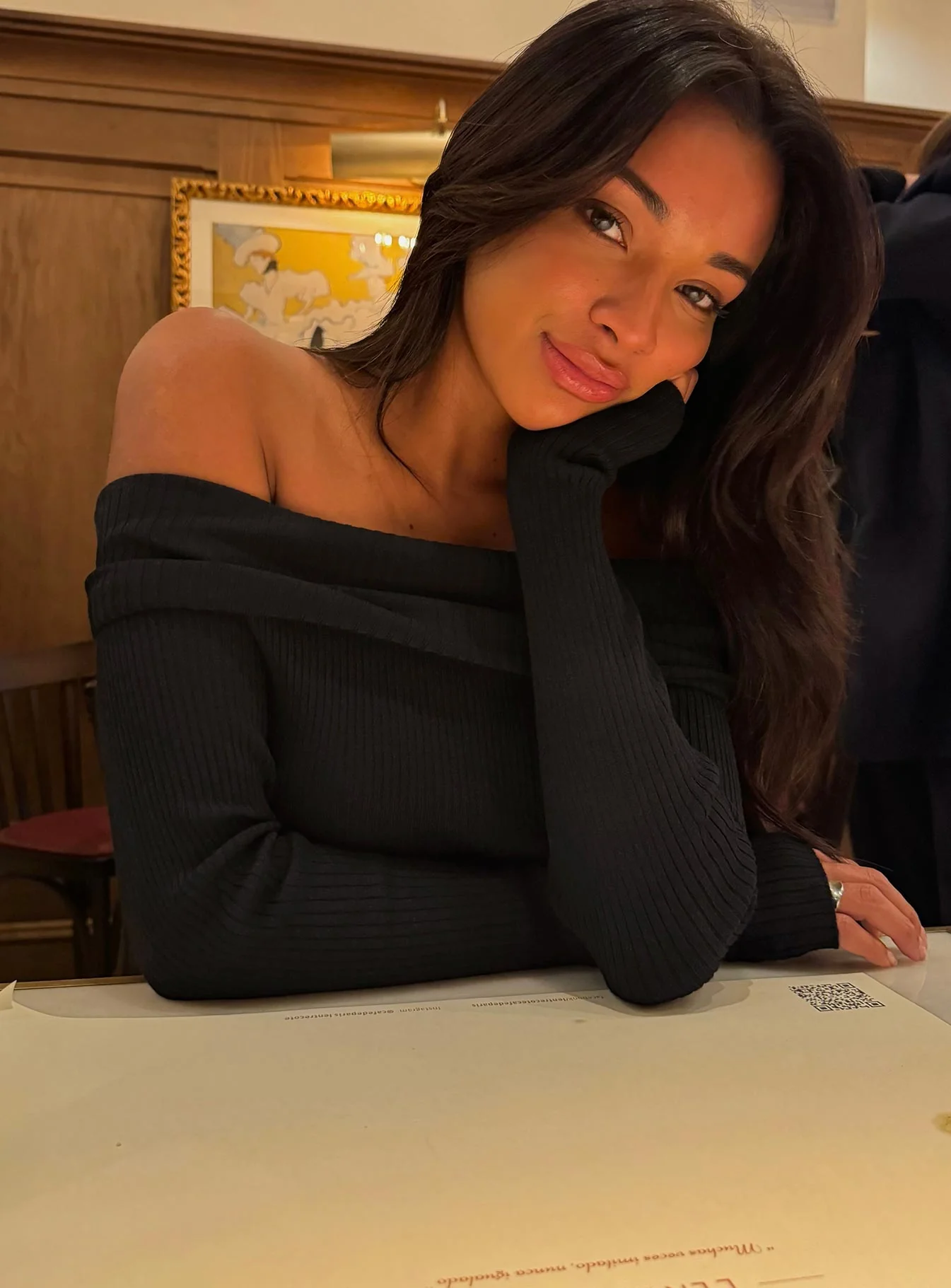 Morley Off Shoulder Jumper Black - Image 8