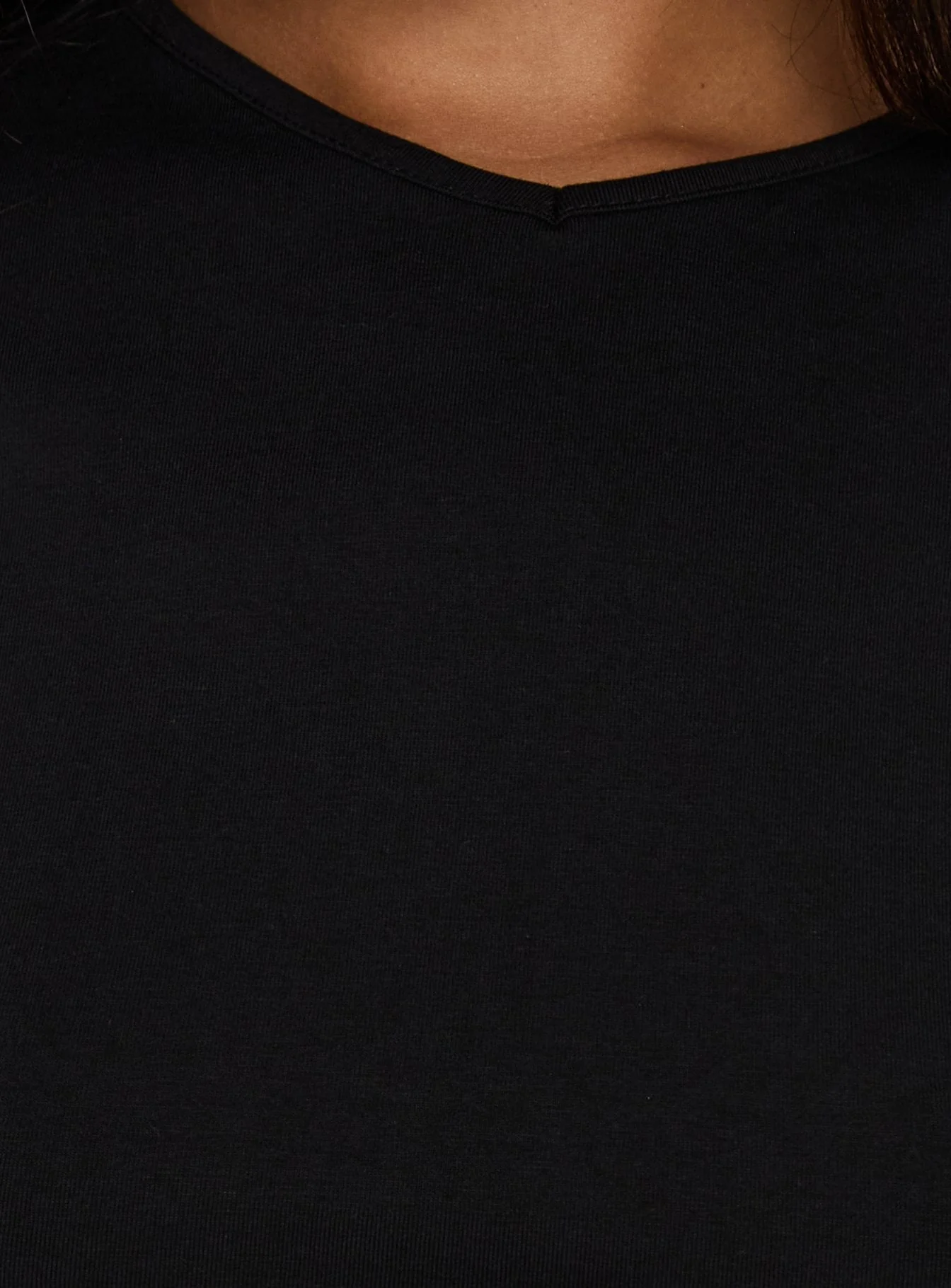 Nakota V Neck Cinched Tee Black - Image 6