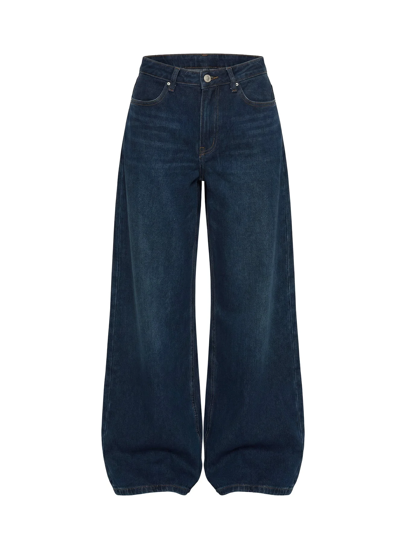 Naylor Mid Rise Wide Leg Jeans Mid Blue Denim - Image 14
