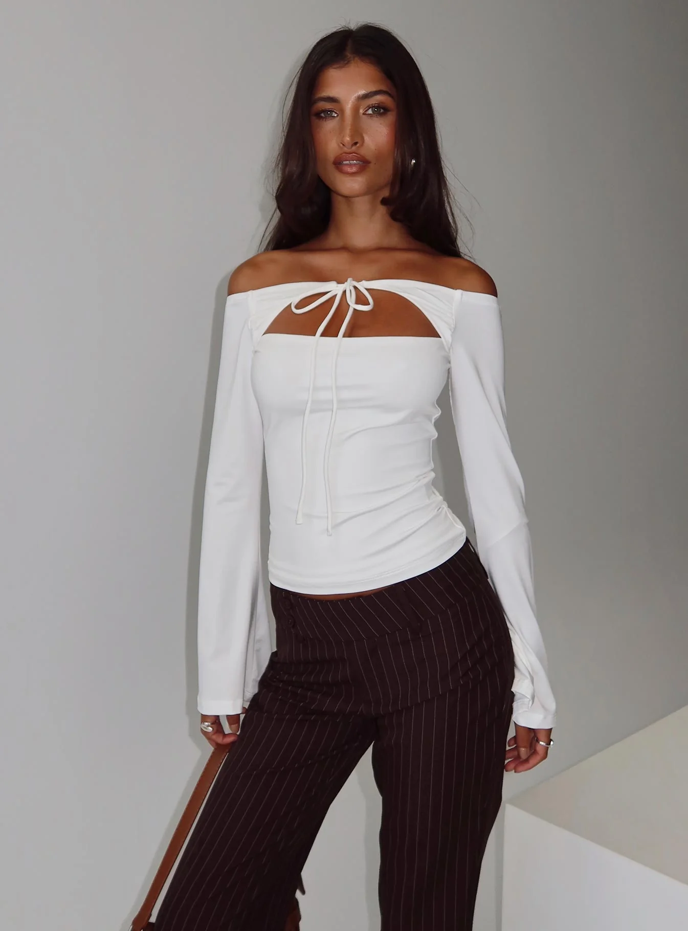 Nevah Long Sleeve Top White - Image 8