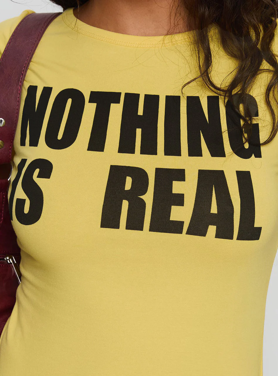 Nothing Is Real Graphic Top Yellow / Black - Image 6