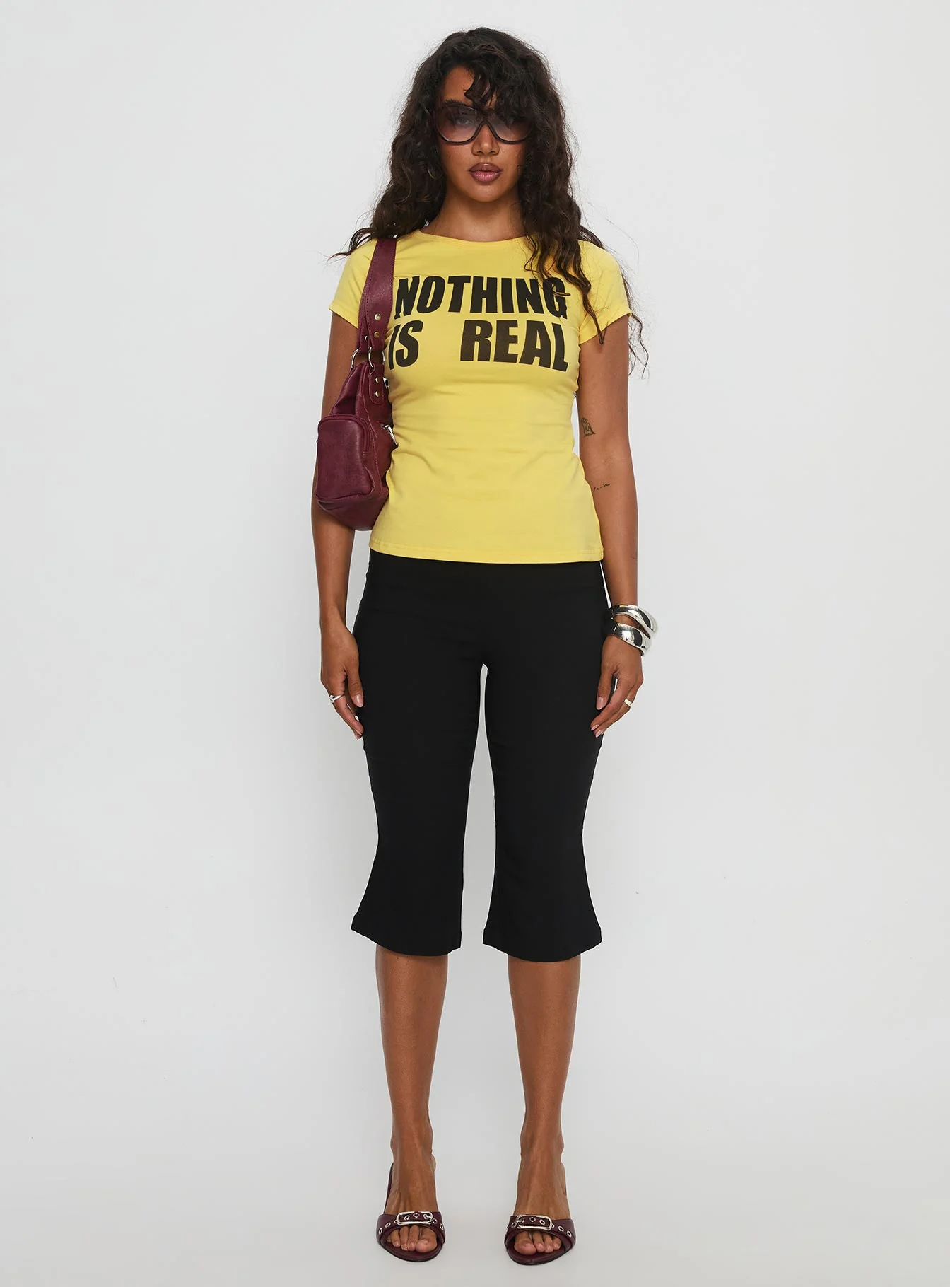 Nothing Is Real Graphic Top Yellow / Black - Image 7