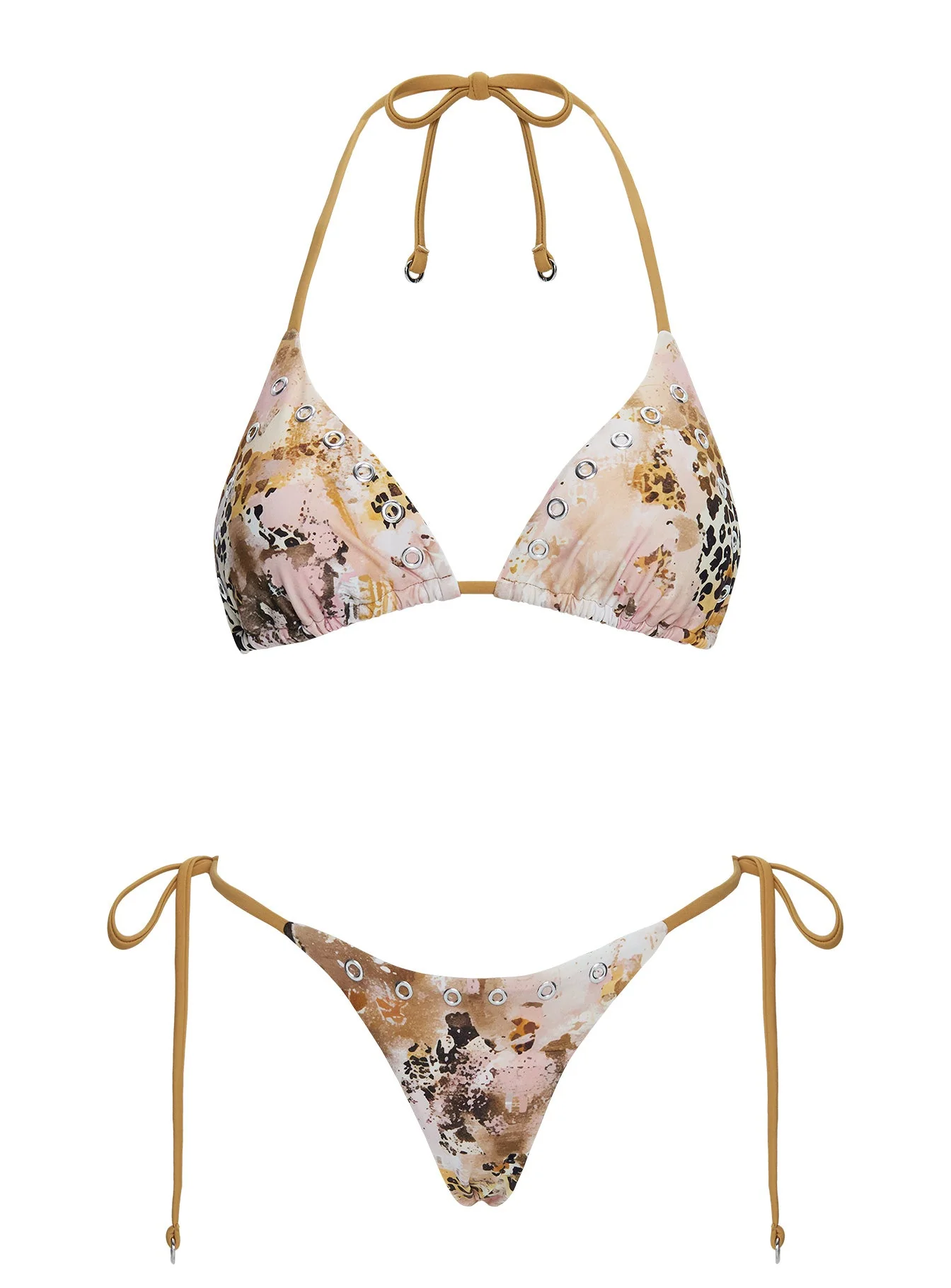 Noxie Tie Side Bikini Bottom Leopard Multi - Image 5