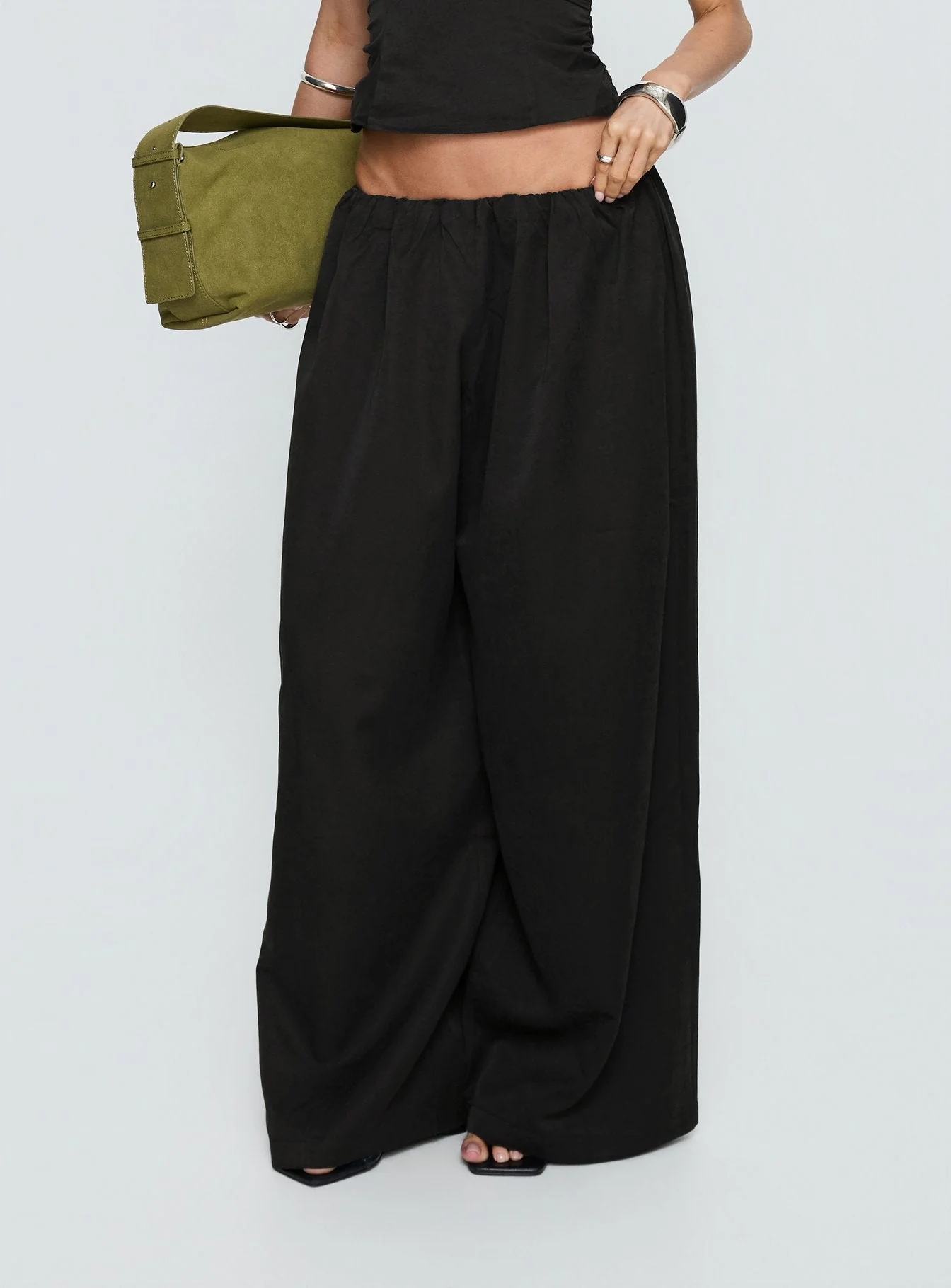 Odara Wide Leg Trousers Black - Image 2