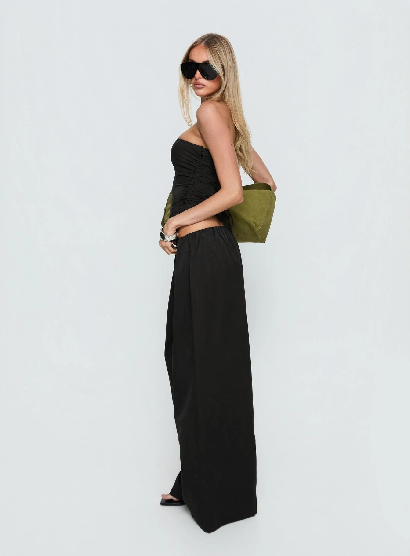Odara Wide Leg Trousers Black - Image 4