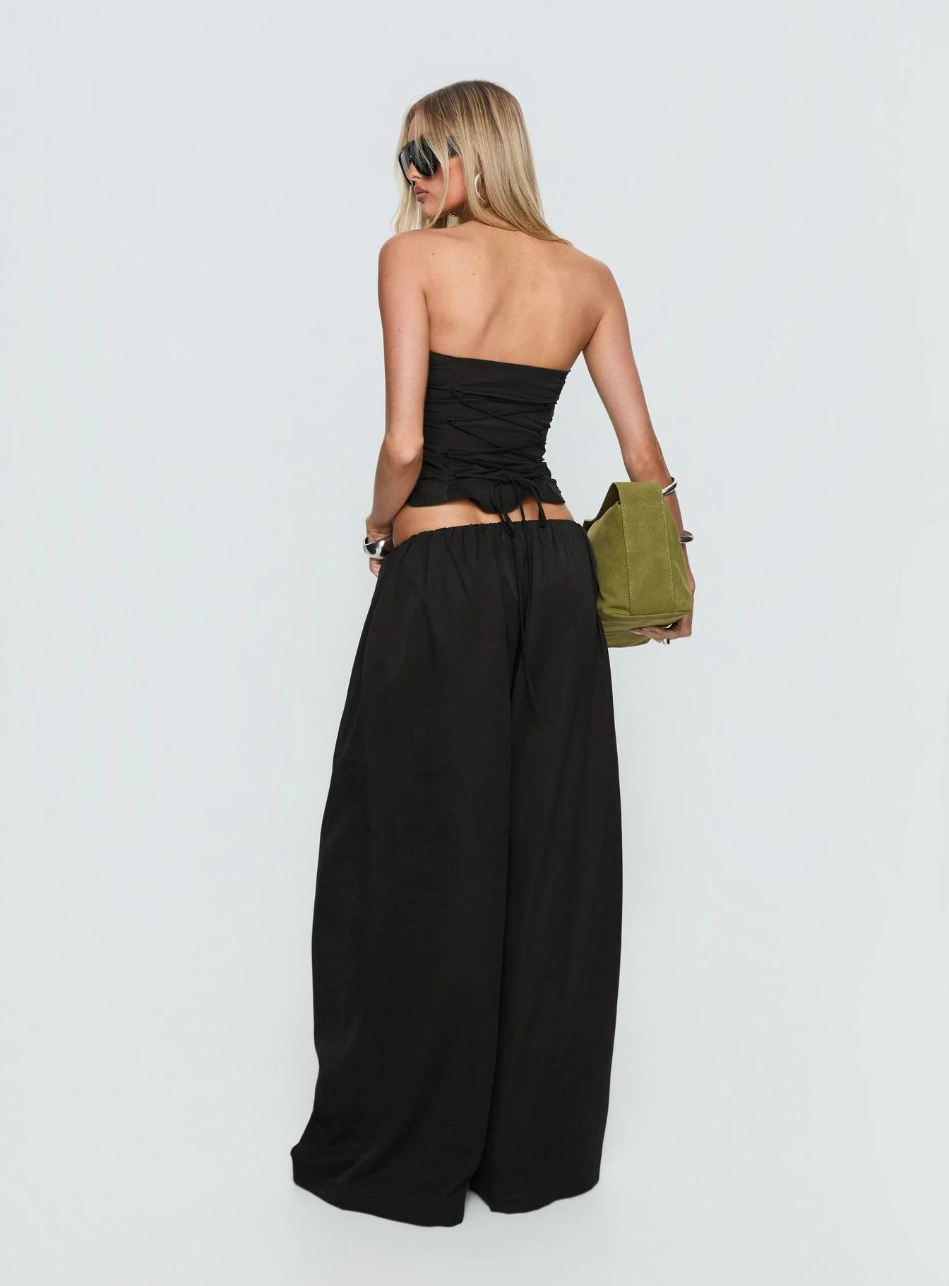 Odara Wide Leg Trousers Black - Image 5