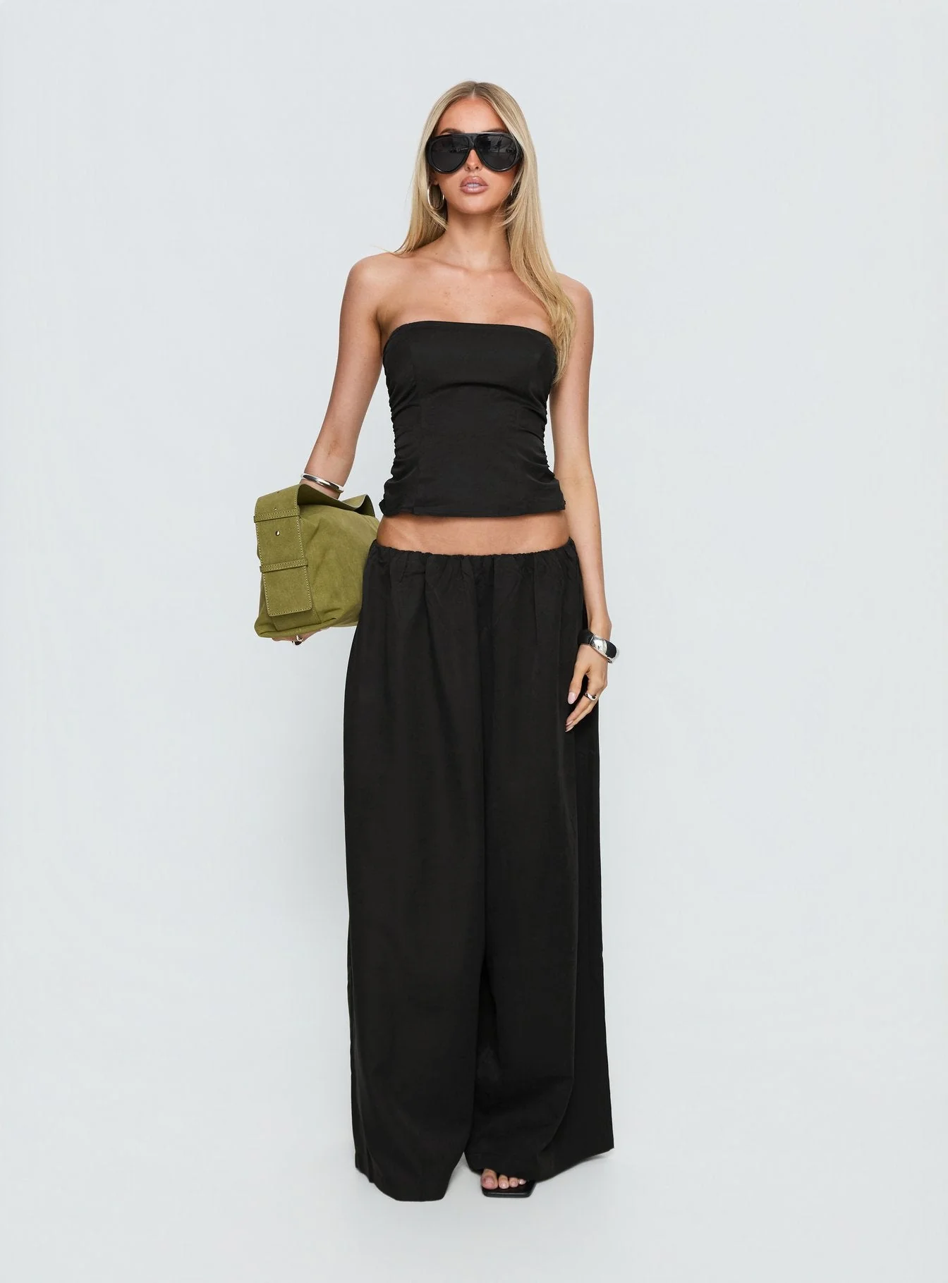 Odara Wide Leg Trousers Black - Image 7