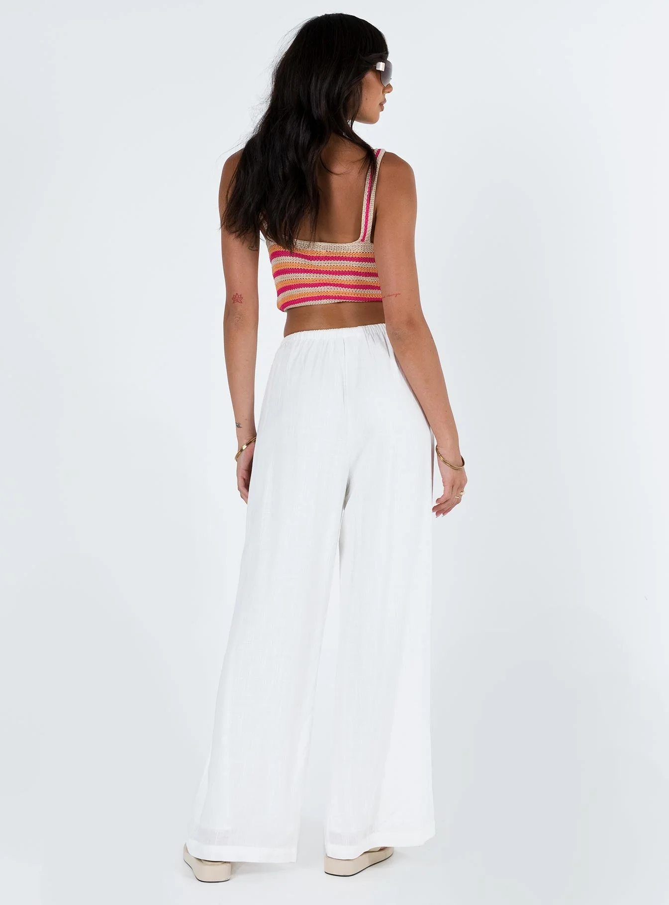 Ogilvie Linen Blend Trousers White - Image 7