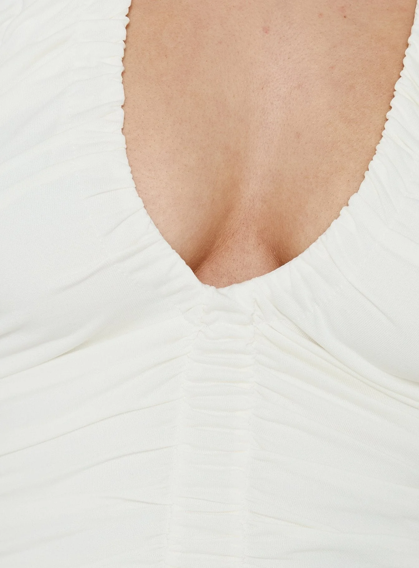 Opalite Ruched Halter Top White - Image 6