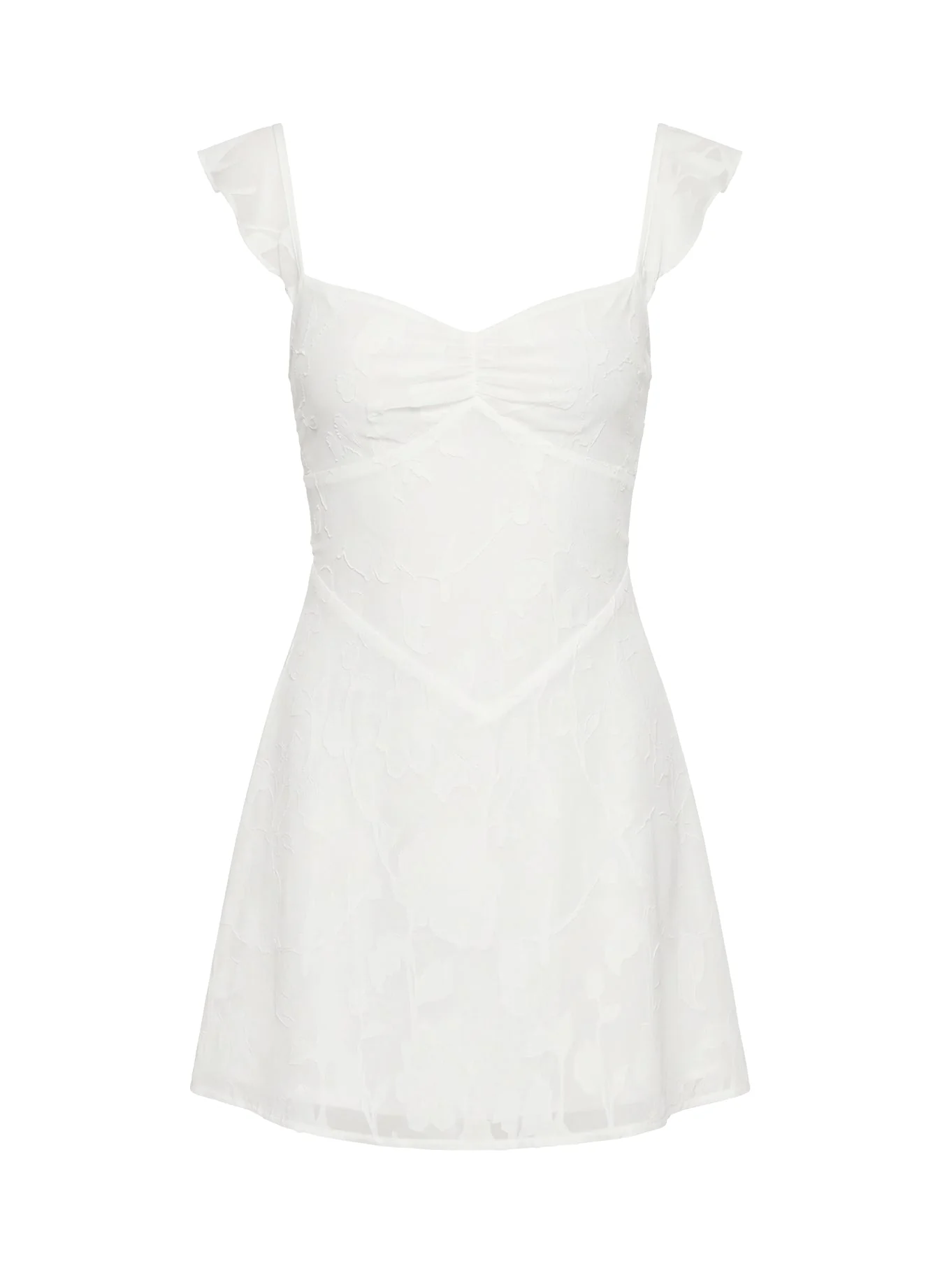 Past And Present Burnout Tie Back Mini Dress White - Image 10
