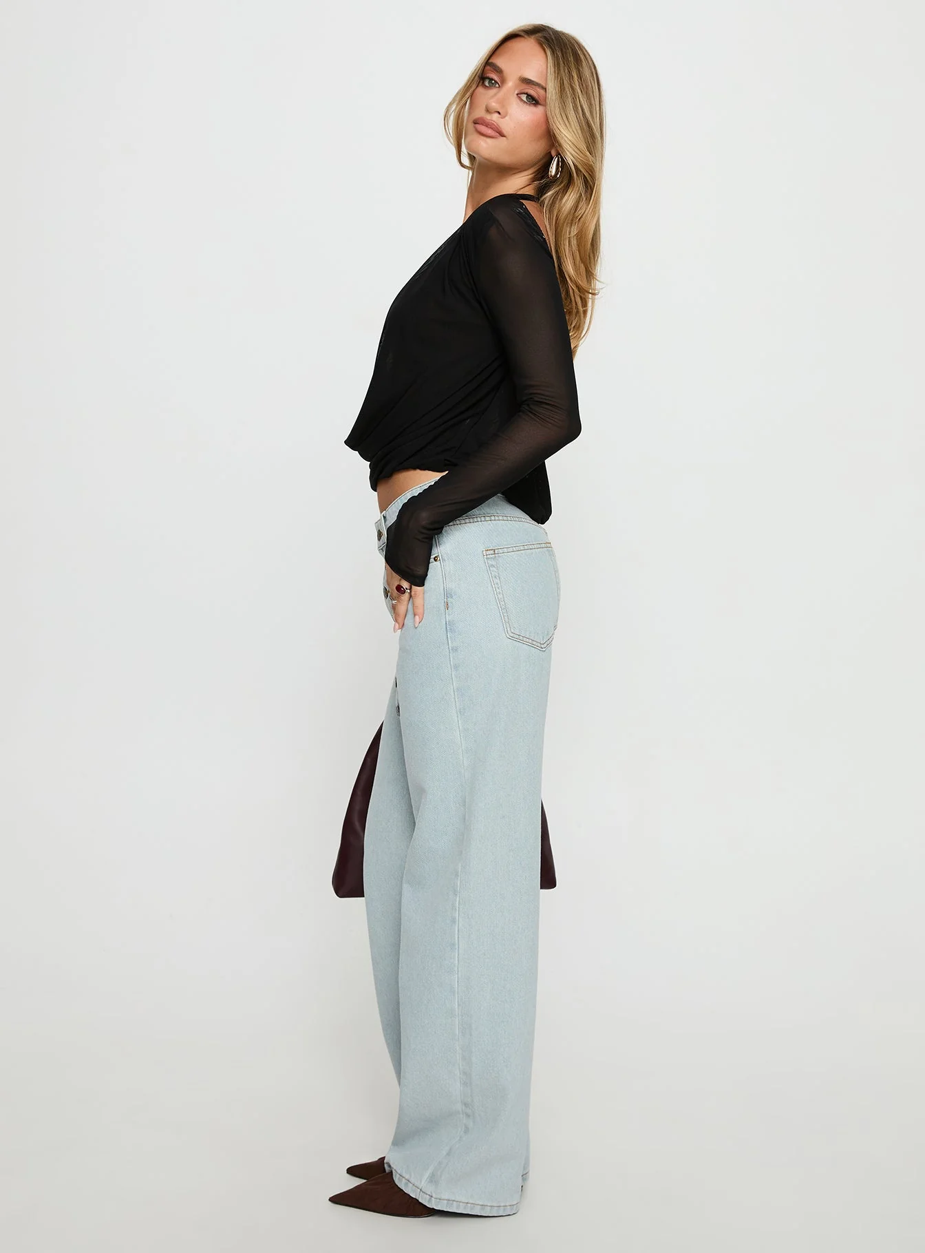 Penny Mid Rise Straight Leg Jeans Light Denim - Image 4