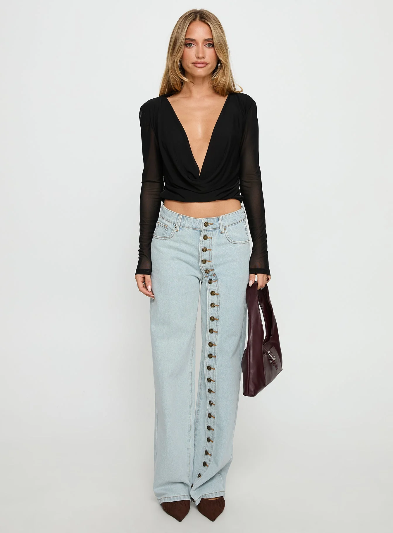 Penny Mid Rise Straight Leg Jeans Light Denim - Image 7