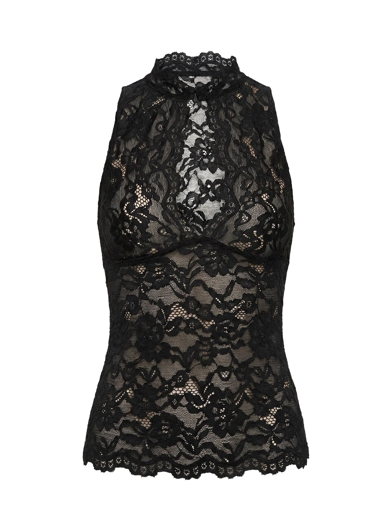 Quinbie Lace Sleeveless Top Black - Image 8