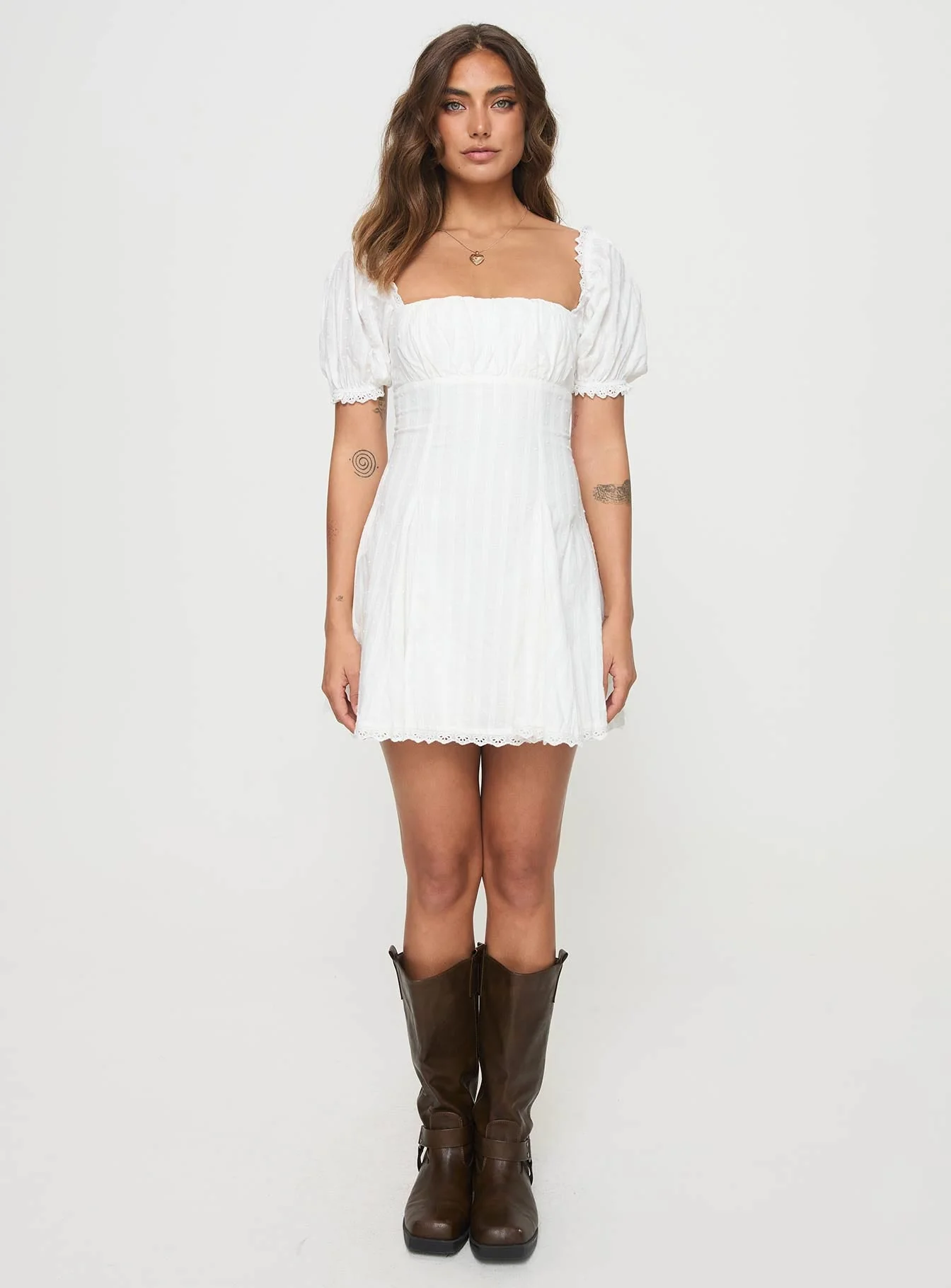 Rabatia Mini Dress White - Image 7