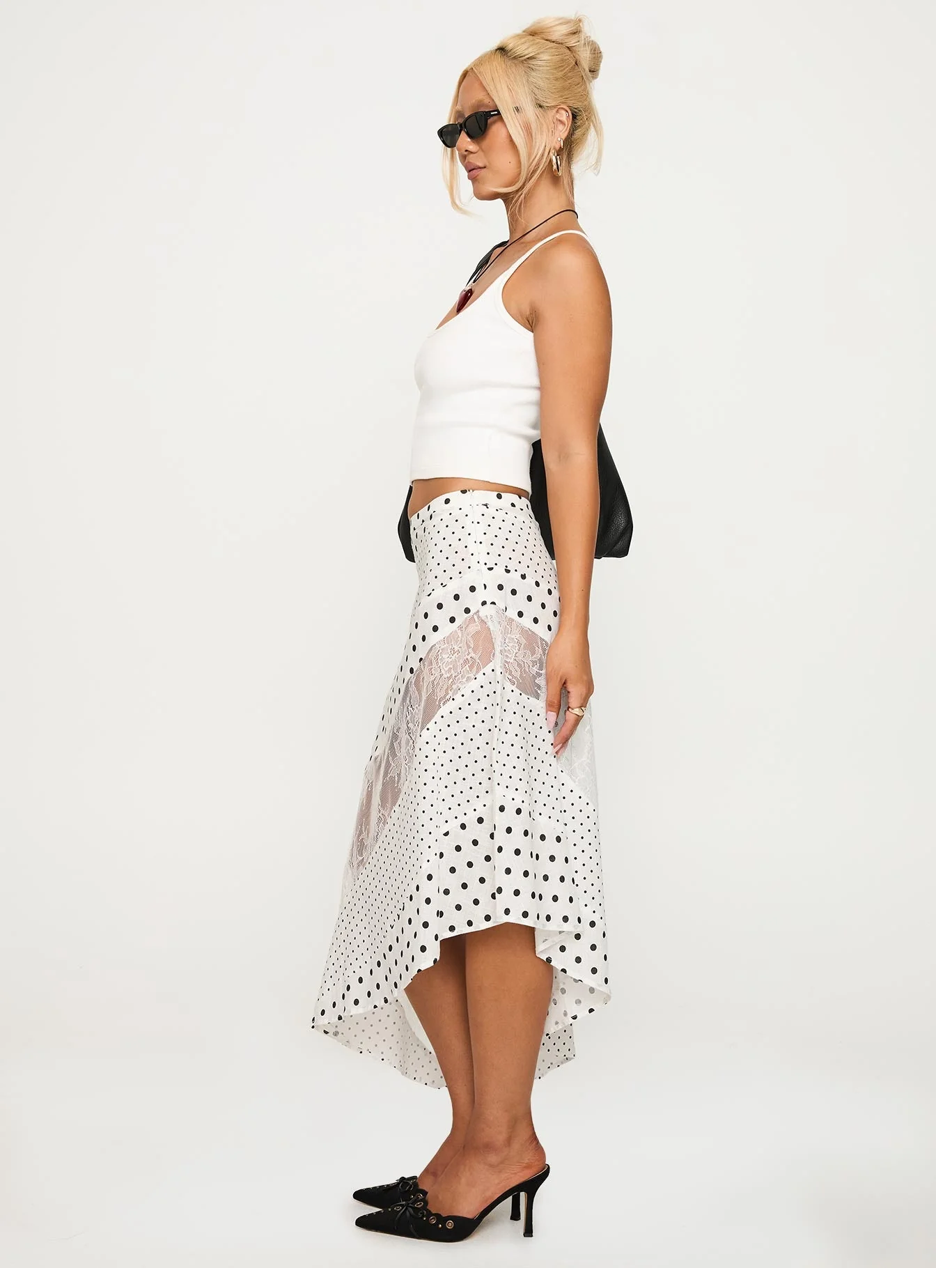 Rennar Maxi Skirt White / Polka Dot Petite - Image 5